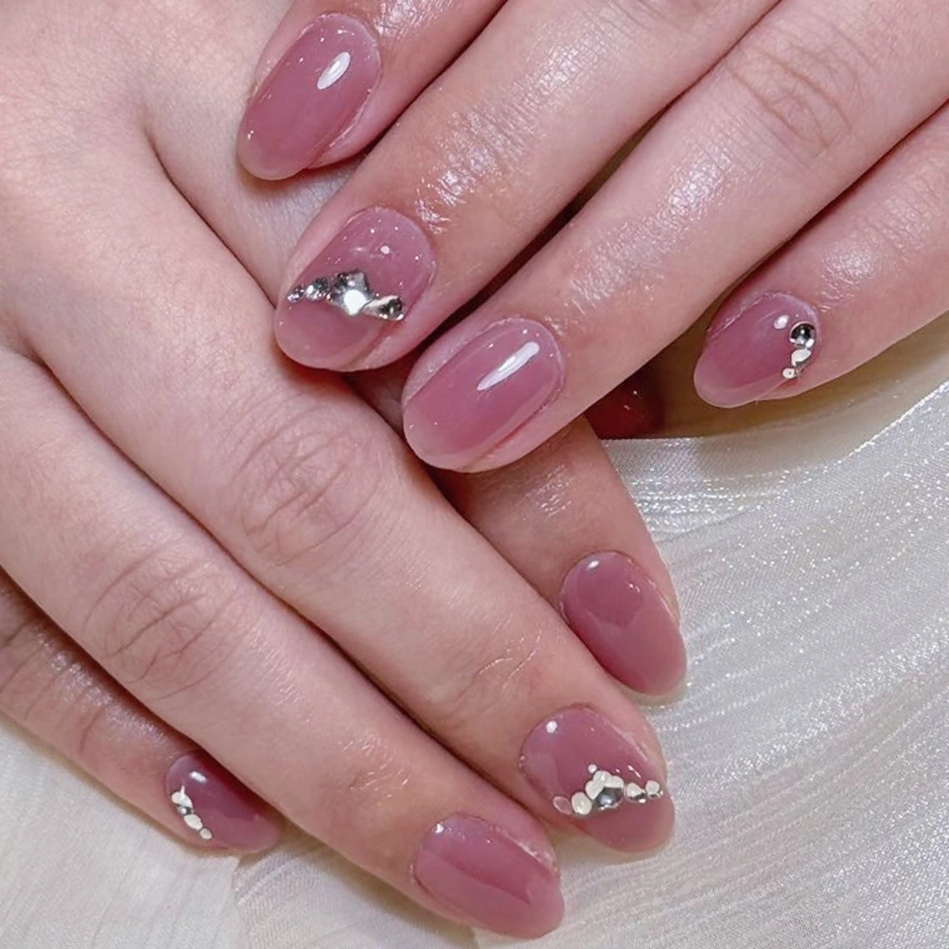 ネイル アートネイル オーロラネイル ガーリー キラキラネイル 韓国ネイル ハンドネイル Diamond NAIL✨のネイルデザイン