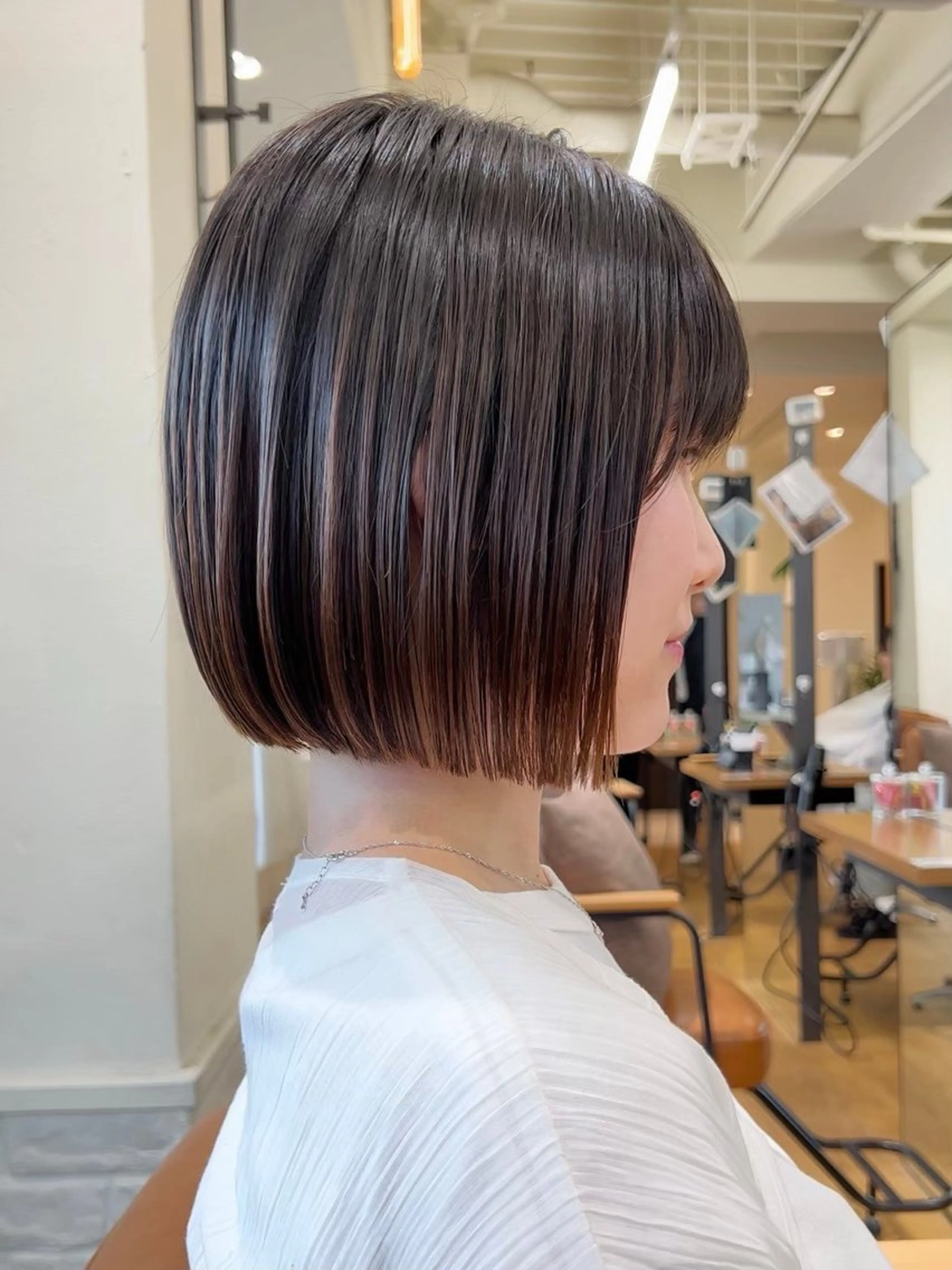 ミディアム カラー パーマ ヘアアレンジ カット ヘアカラー トリートメント Vel 新宿店所属・美髪矯正/髪質改善 カラー✨️Velのヘアスタイル