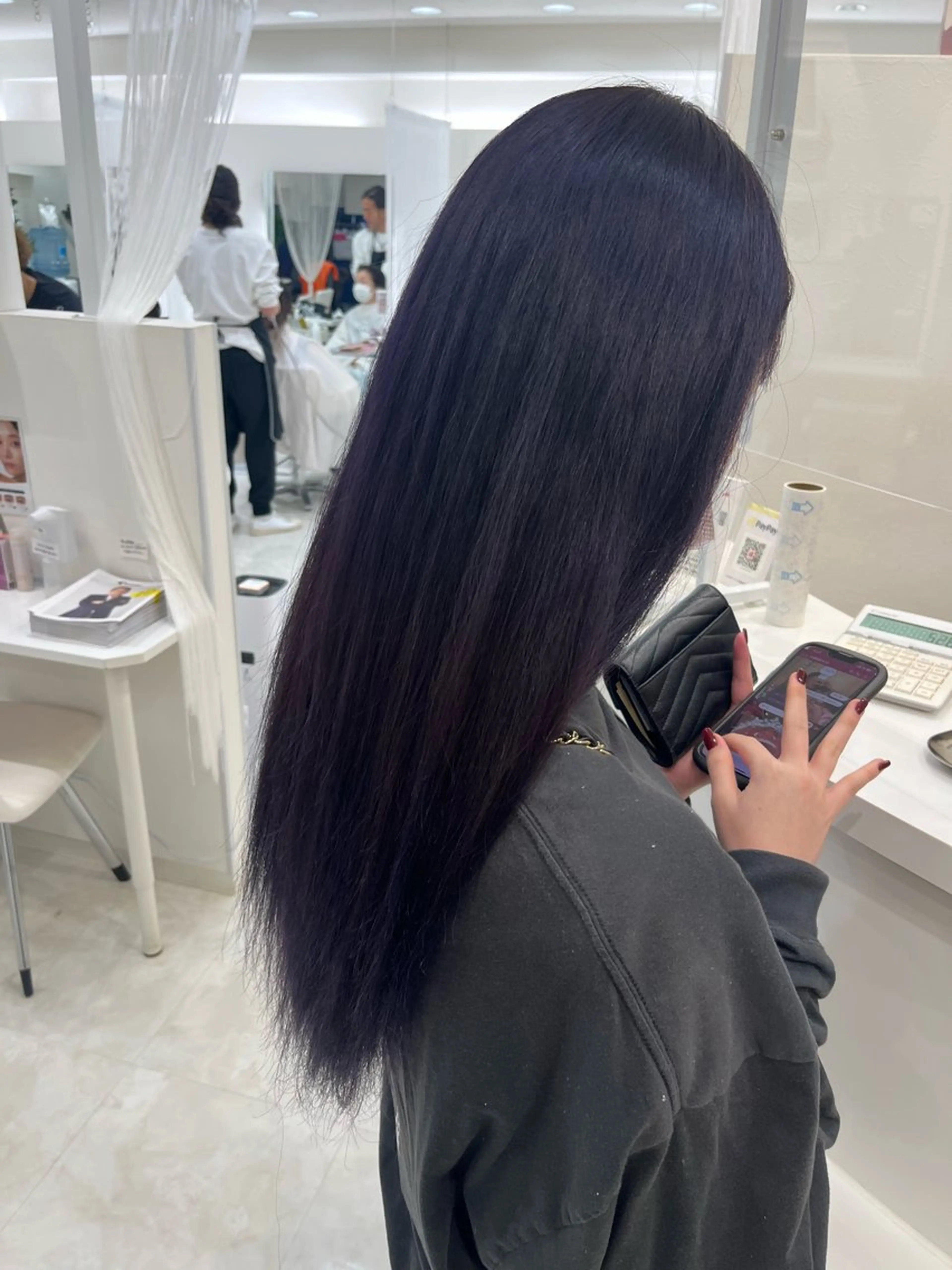 ロング カラー ラベンダーカラー ヘアカラー トリートメント 山森 大地のヘアスタイル
