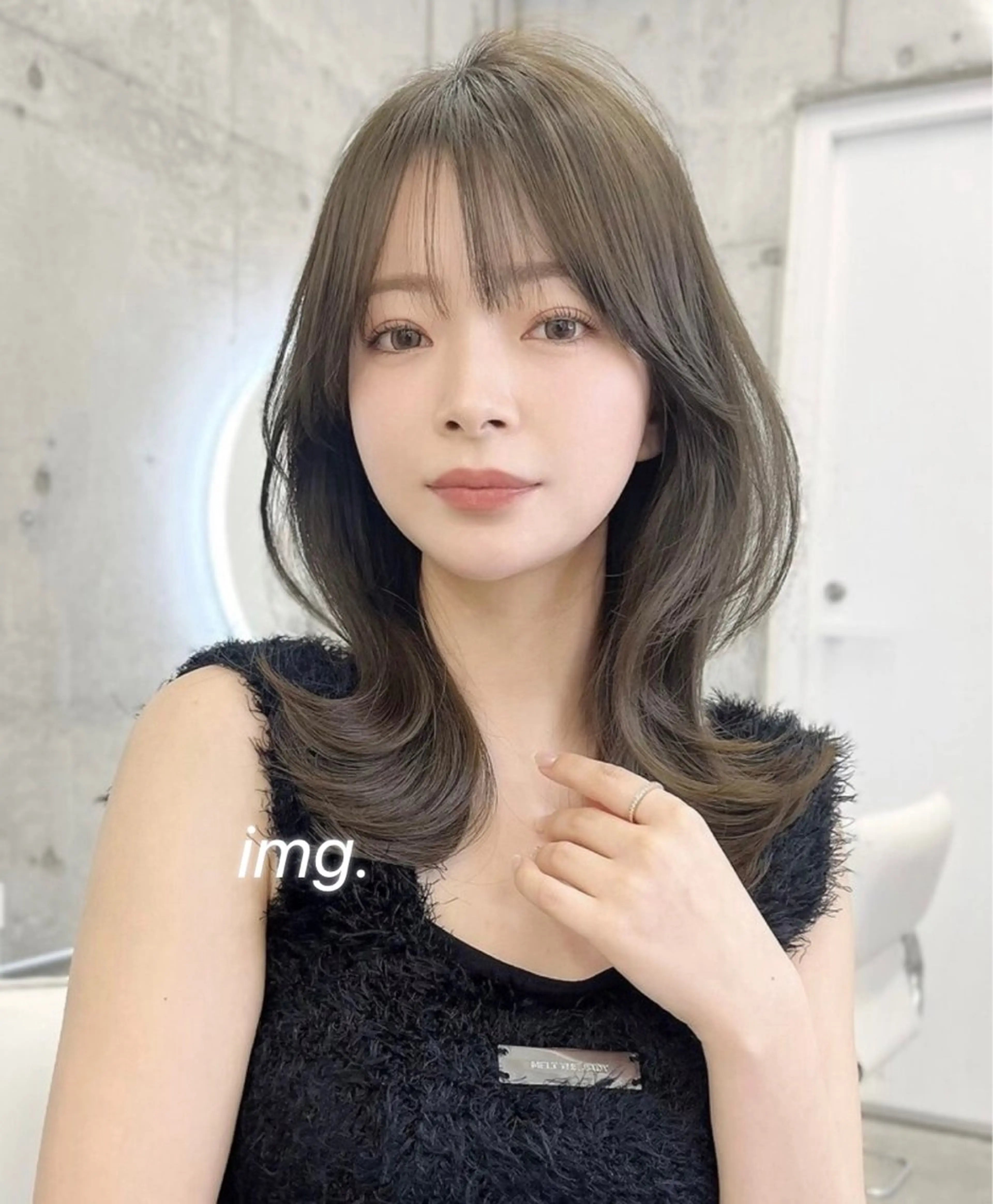 【🩶🇰🇷韓国風外ハネレイヤースタイル🗝】ボブ・ミディアムモデルカット＋トリートメント✨️ 土日祝可⭕️の写真