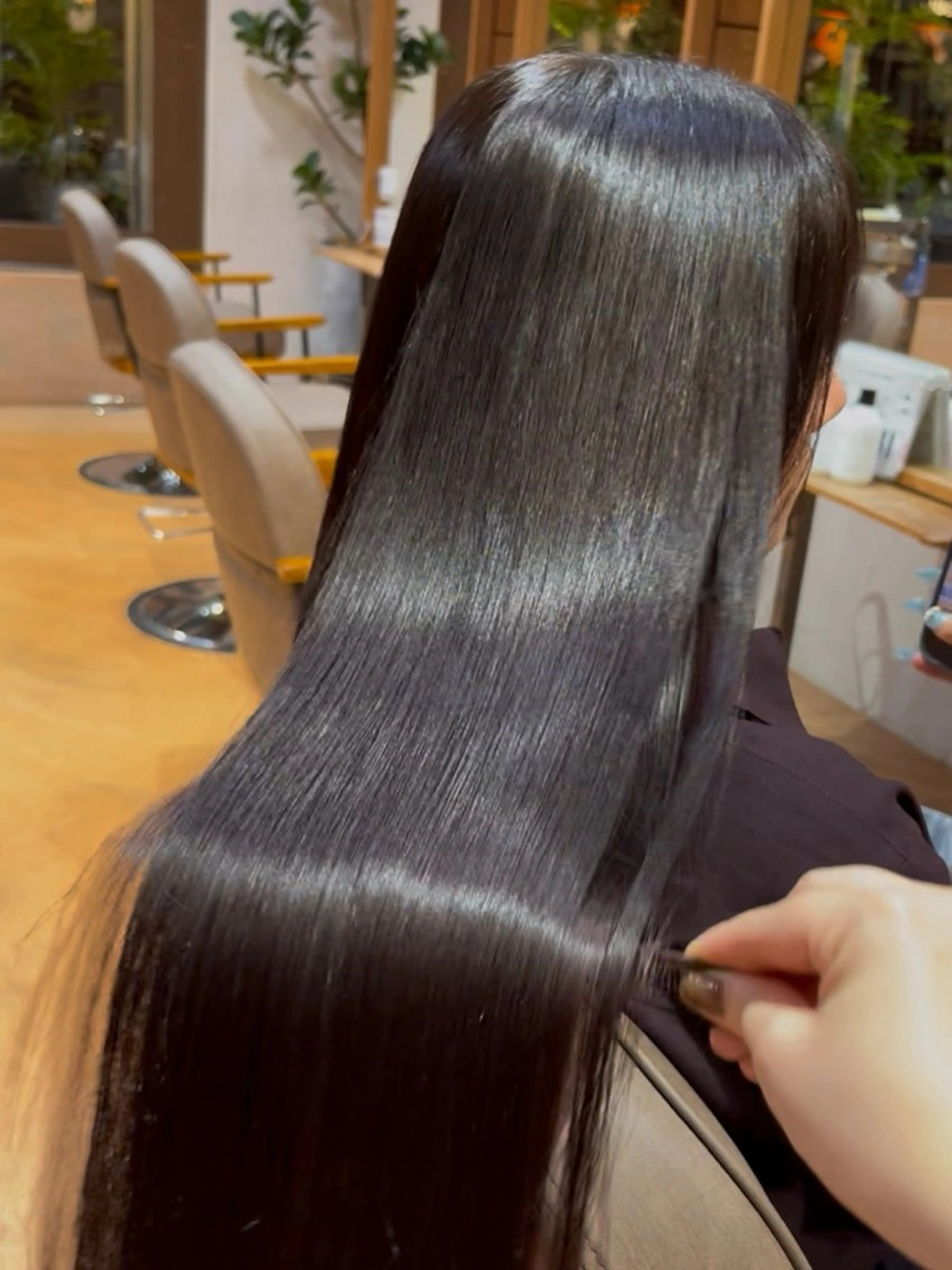 ロング 縮毛矯正 YUI🍊 ボブ/メンズパーマのヘアスタイル