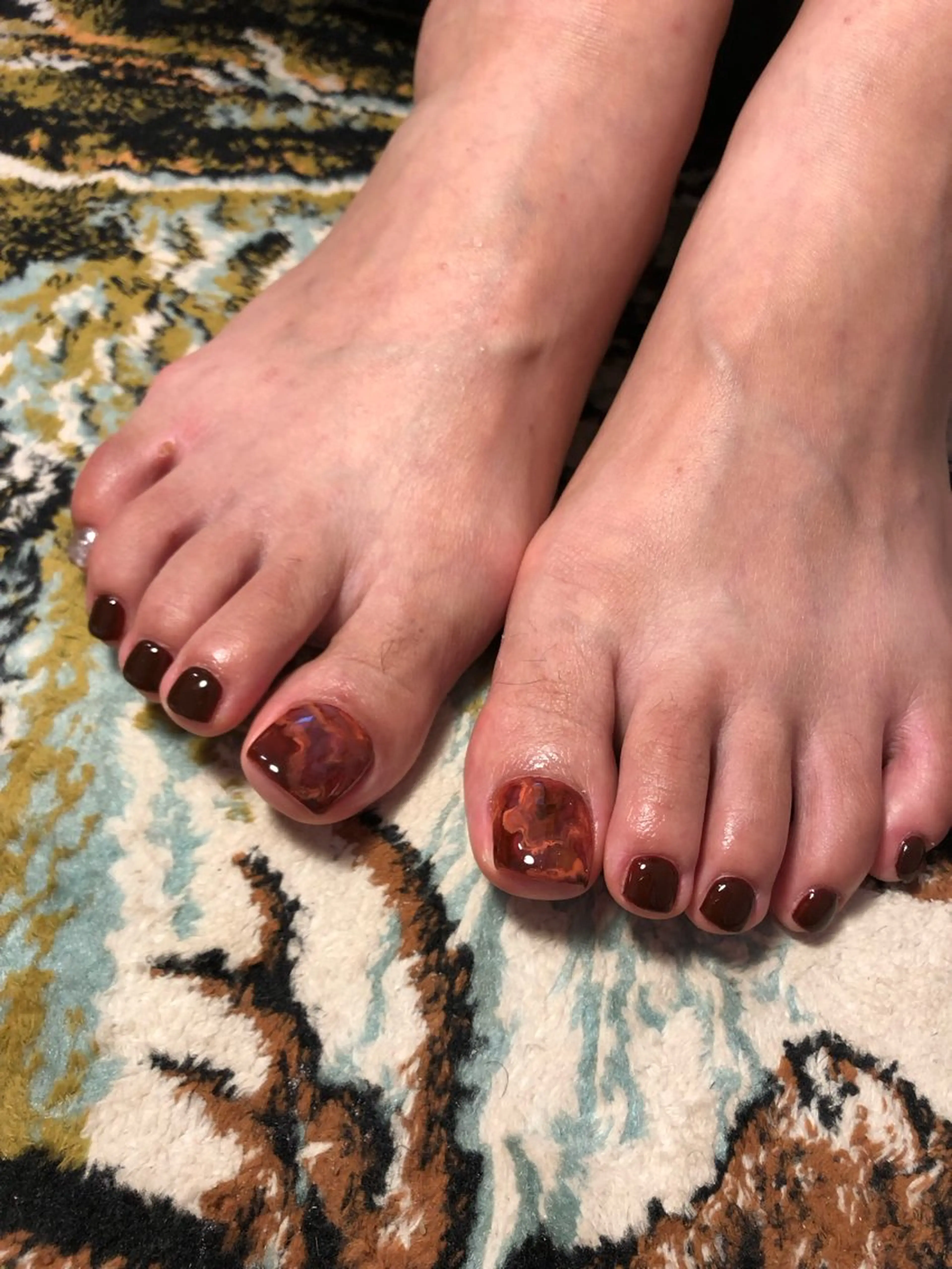 ネイル アートネイル フットネイル ワンカラーネイル asumi's nice  nails所属・小西 明日美のネイルデザイン