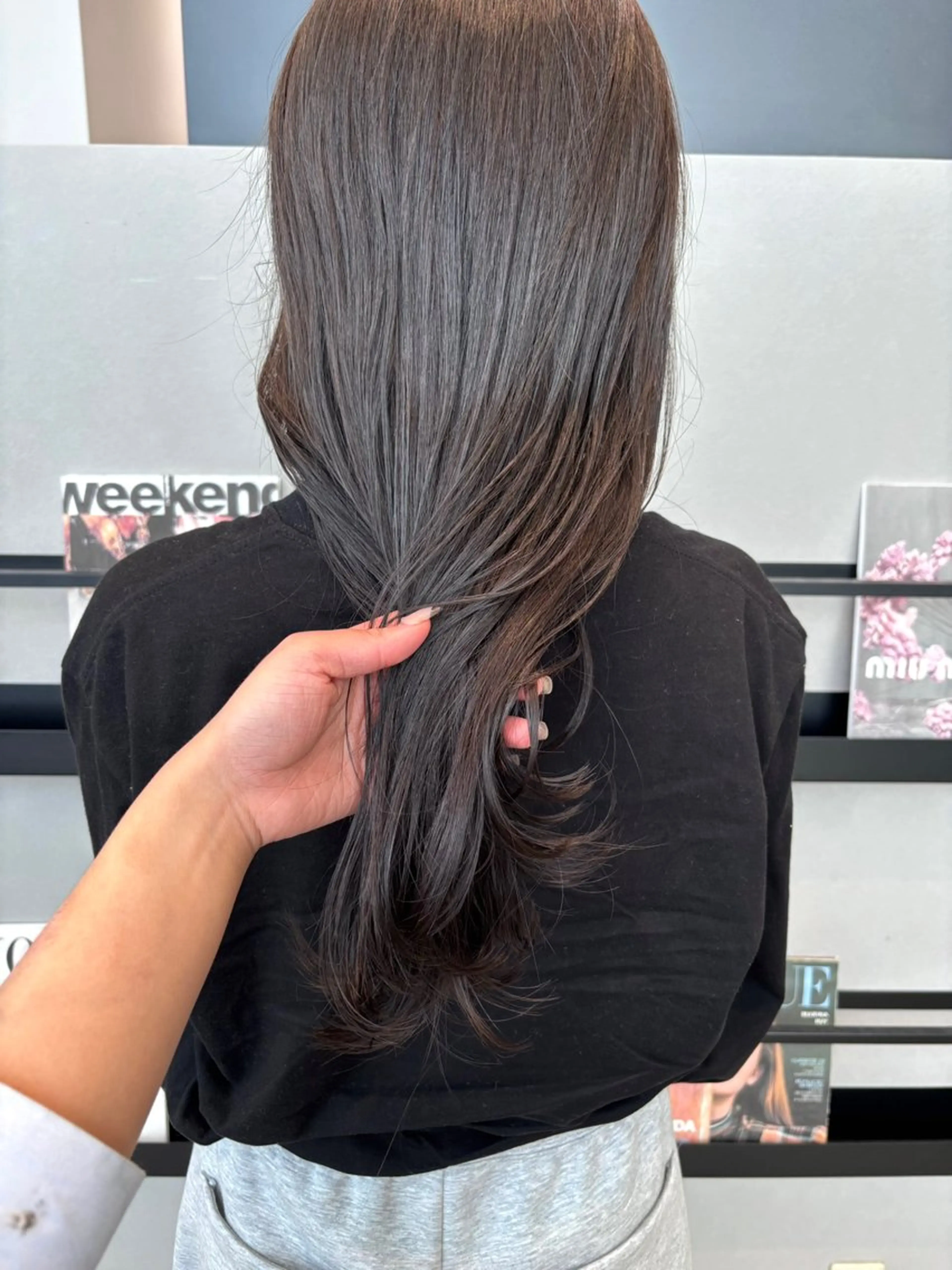 セミロング カラー 透明感カラー グレージュ カット ヘアカラー 透明感カラー/ レイヤーkotonoのヘアスタイル