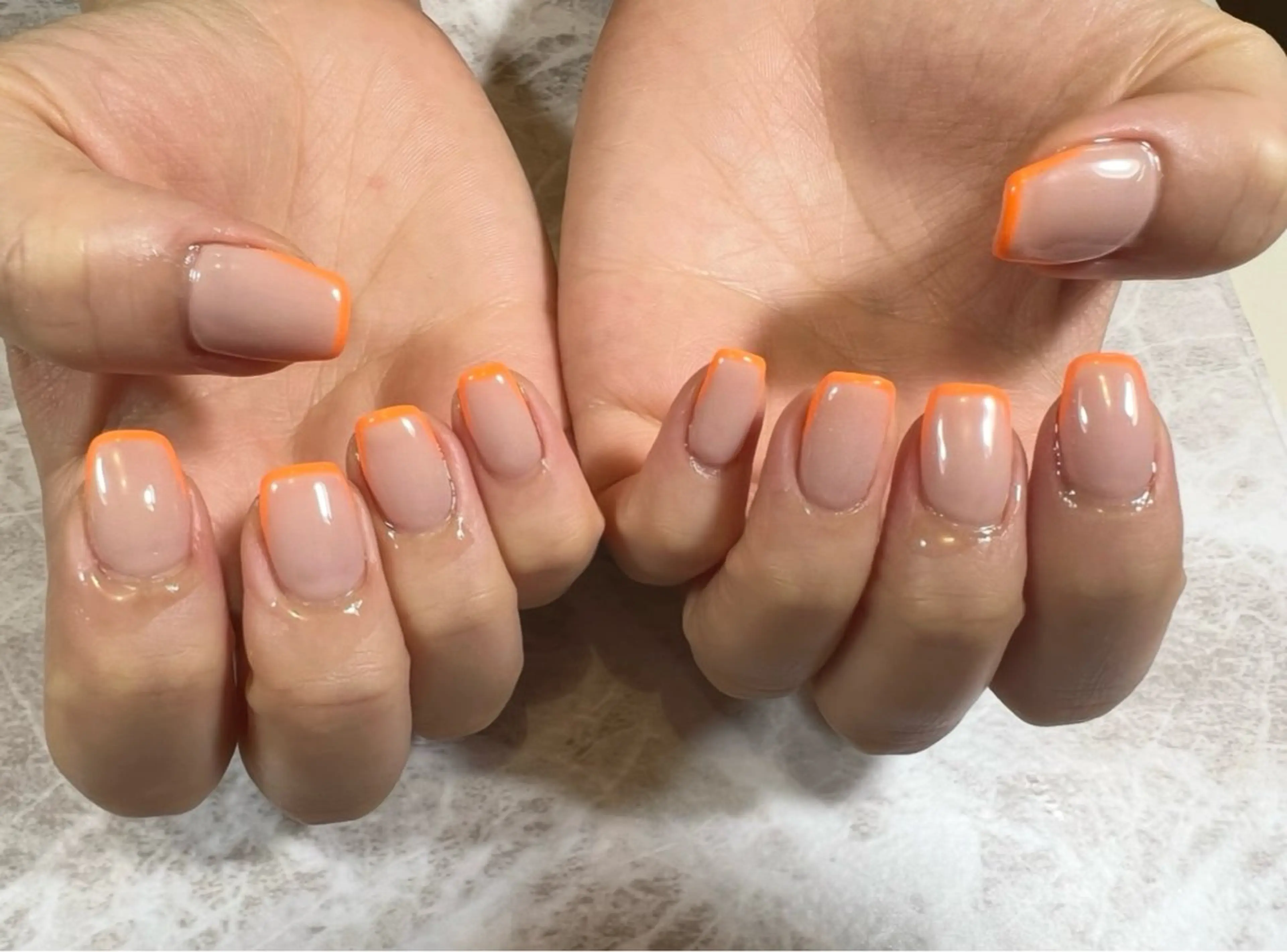 ネイル フレンチネイル スクエアネイル Alococo nail所属・Alococo nailのネイルデザイン