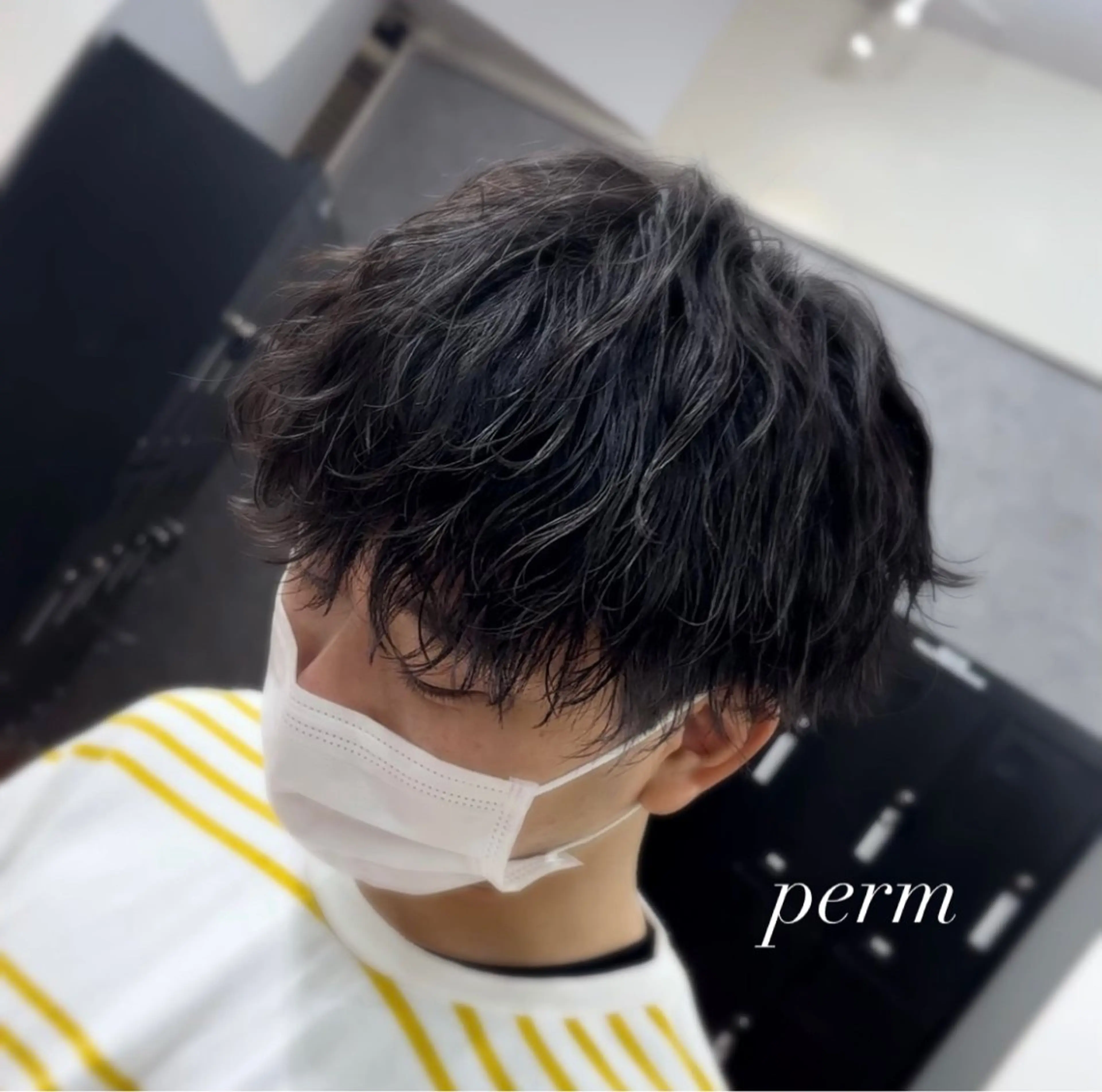 パーマ メンズ パーマ メンズカット ‪‪/メッシュのヘアスタイル