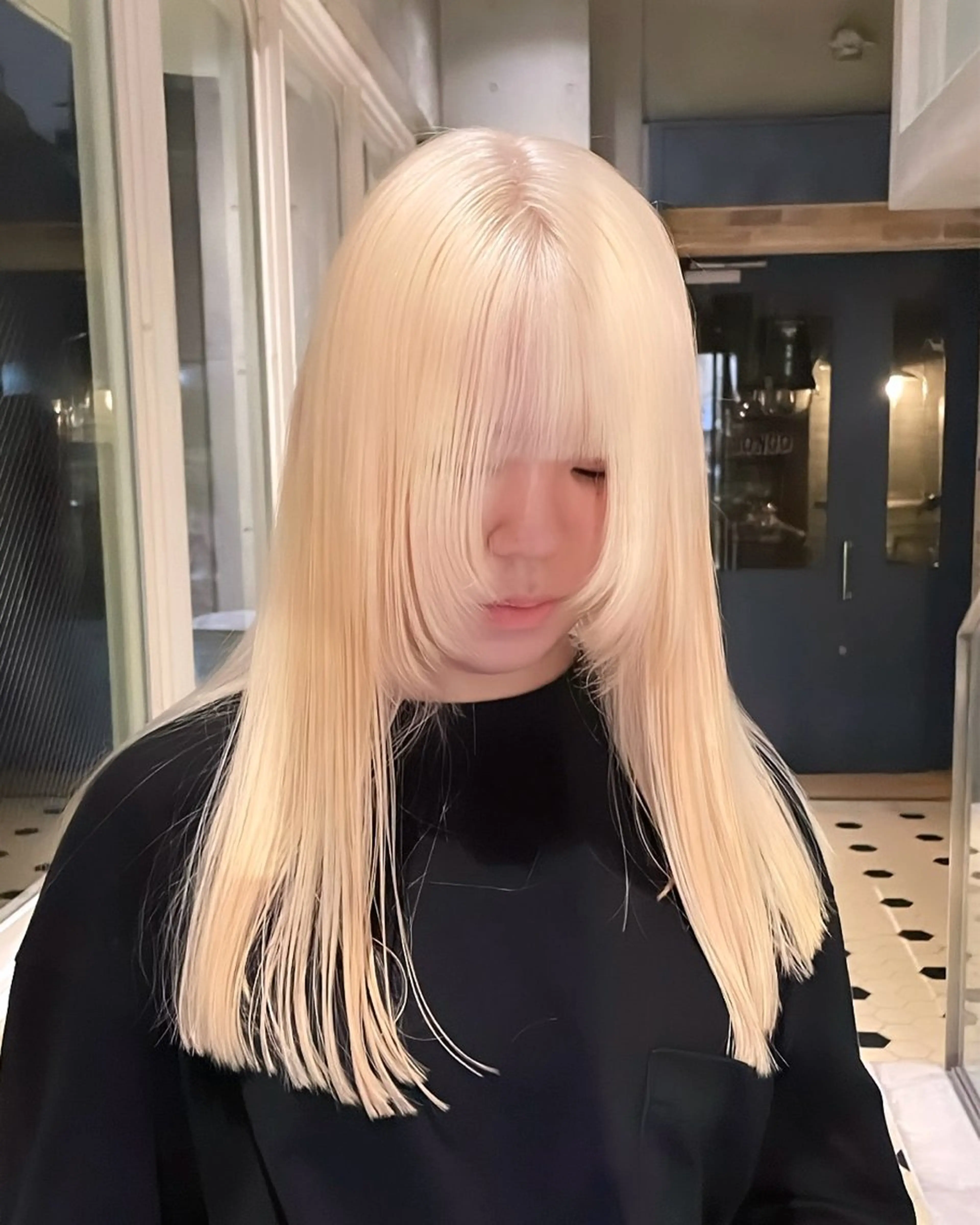 セミロング カラー カット ヘアカラー トリートメント 色落ち綺麗透明感カラ /ボブ/ナカツヒカルのヘアスタイル