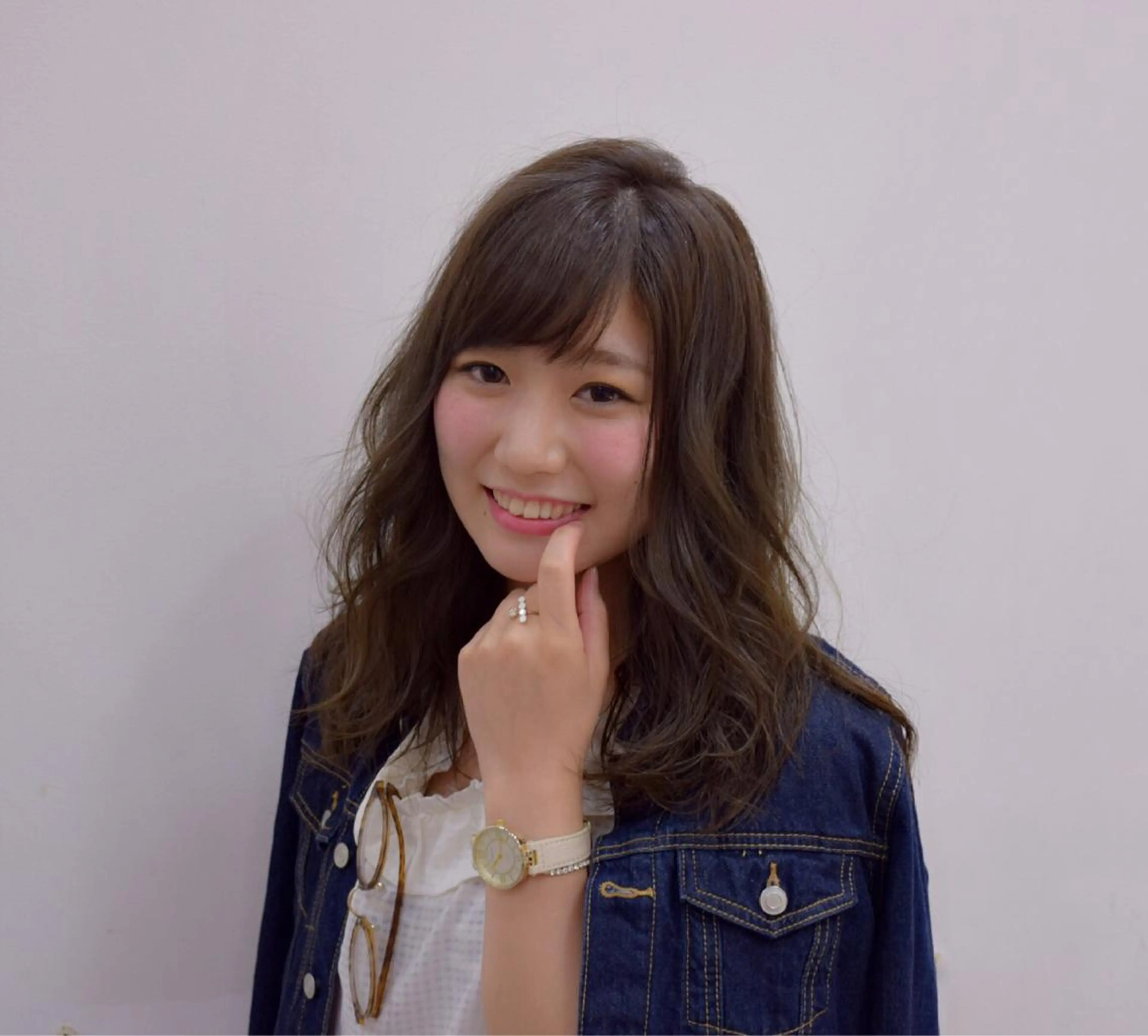 ミディアム カラー 白髪ぼかしハイライト 柳川拓哉のヘアスタイル