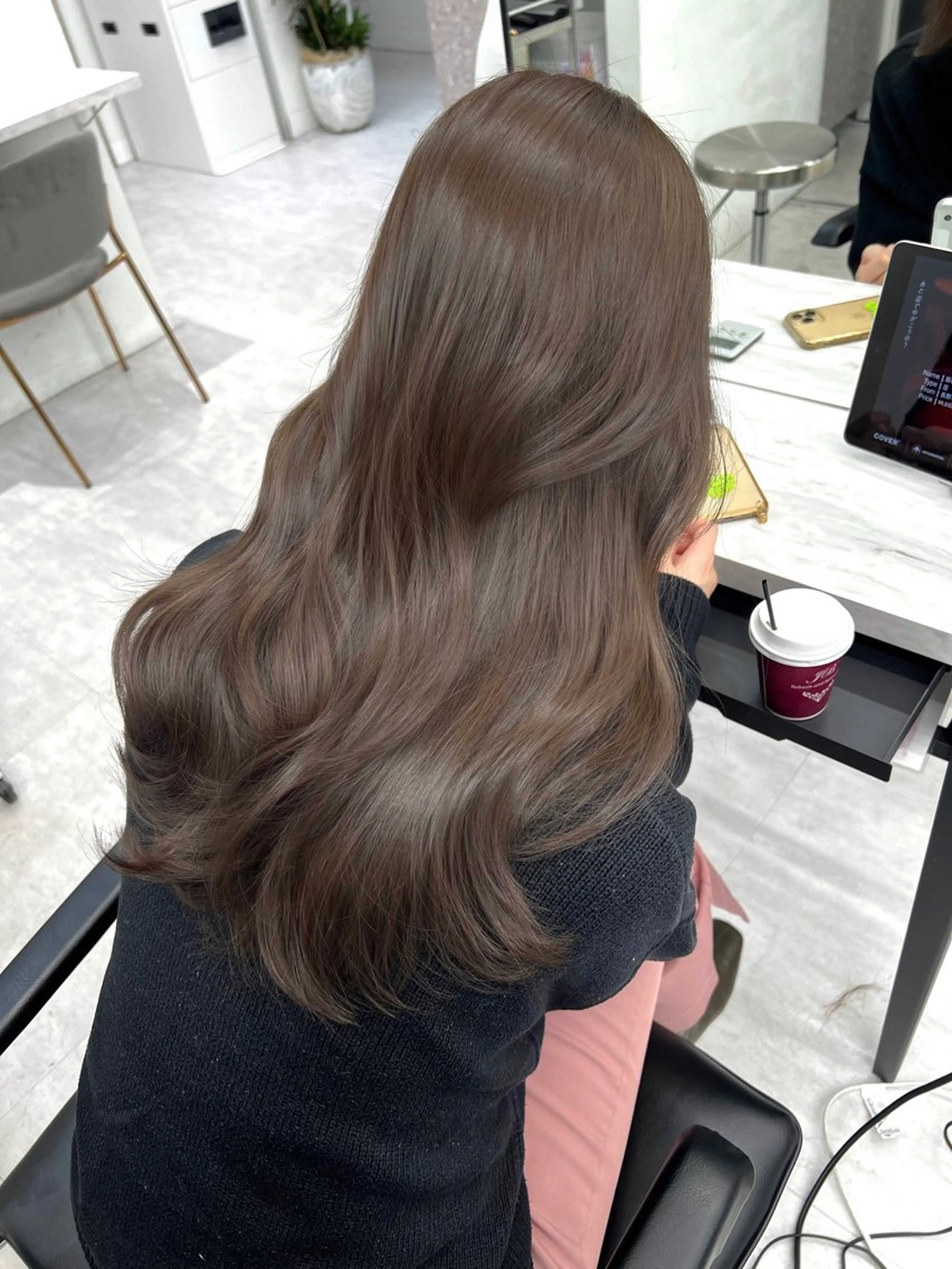 ロング カラー 韓国ヘア♡ 顔まわりカットayaのヘアスタイル