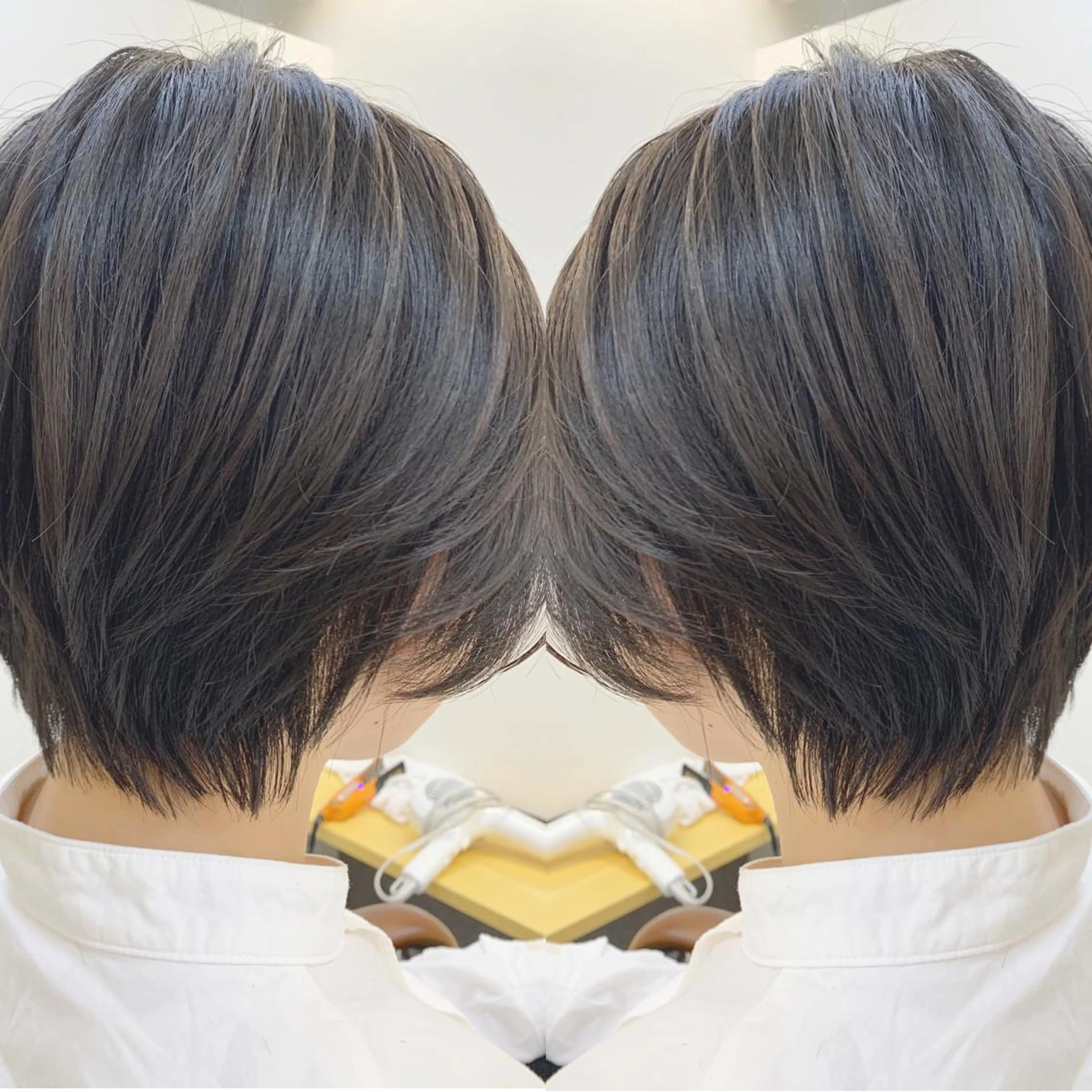 ショート 小顔カット 縮毛矯正 カット 縮毛矯正 H所属・H (エイチ) 烏丸御池店のヘアスタイル