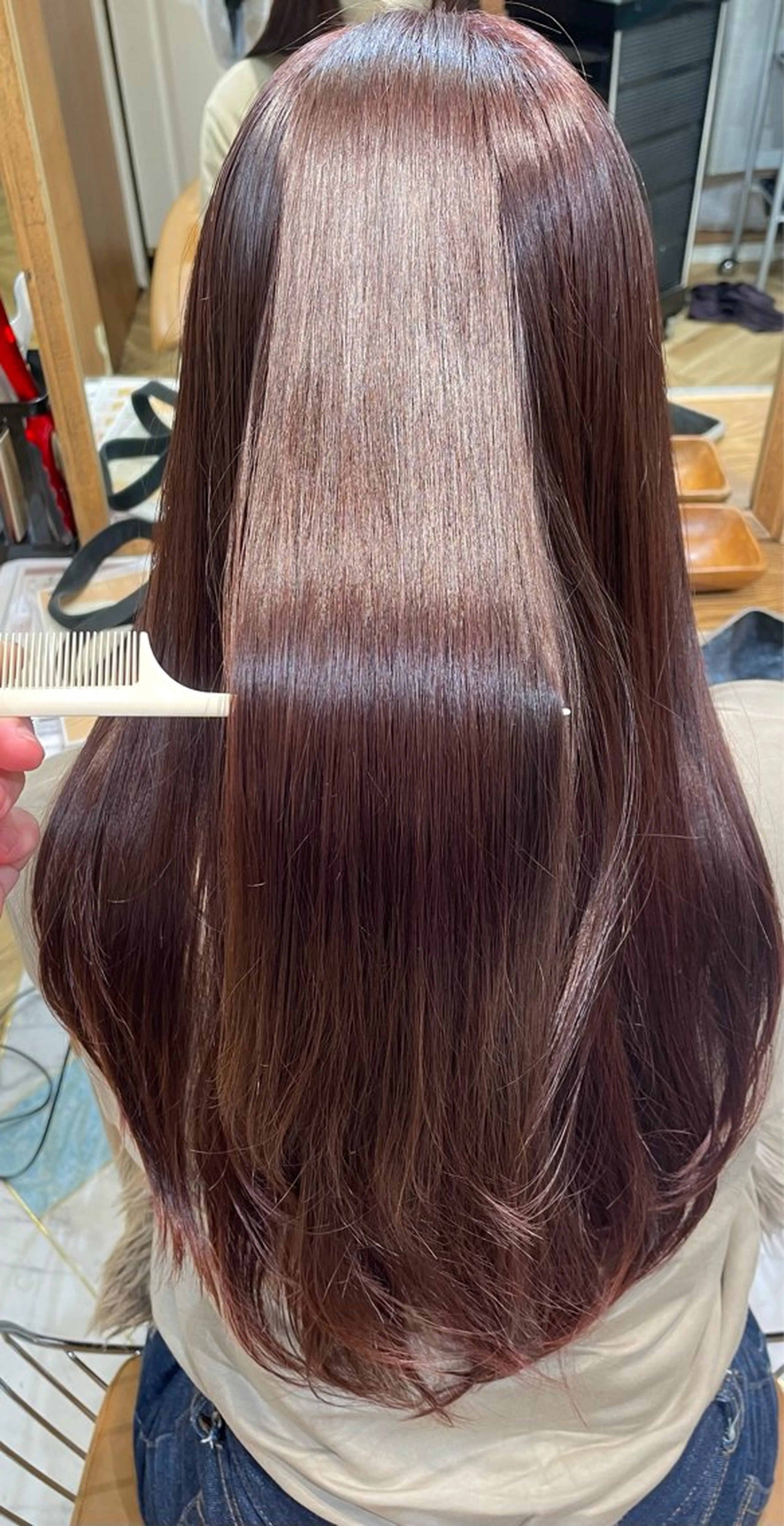ロング カラー わきわか くるみのヘアスタイル
