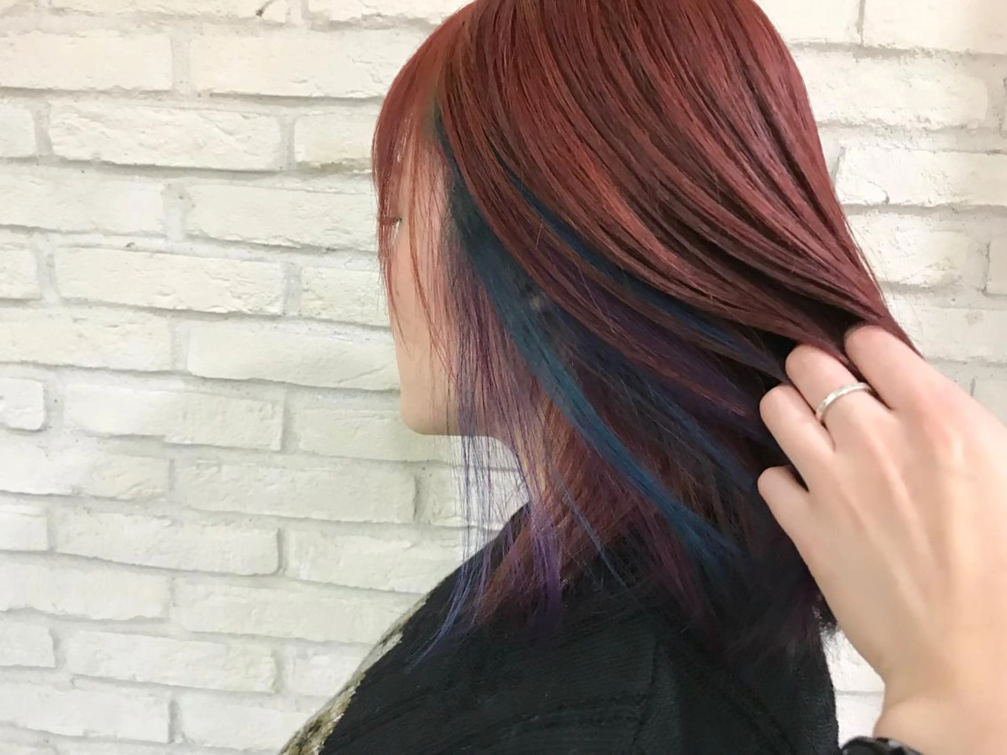 ミディアム カラー インナーカラー 横浜🍒カット エクステ／RIEのヘアスタイル