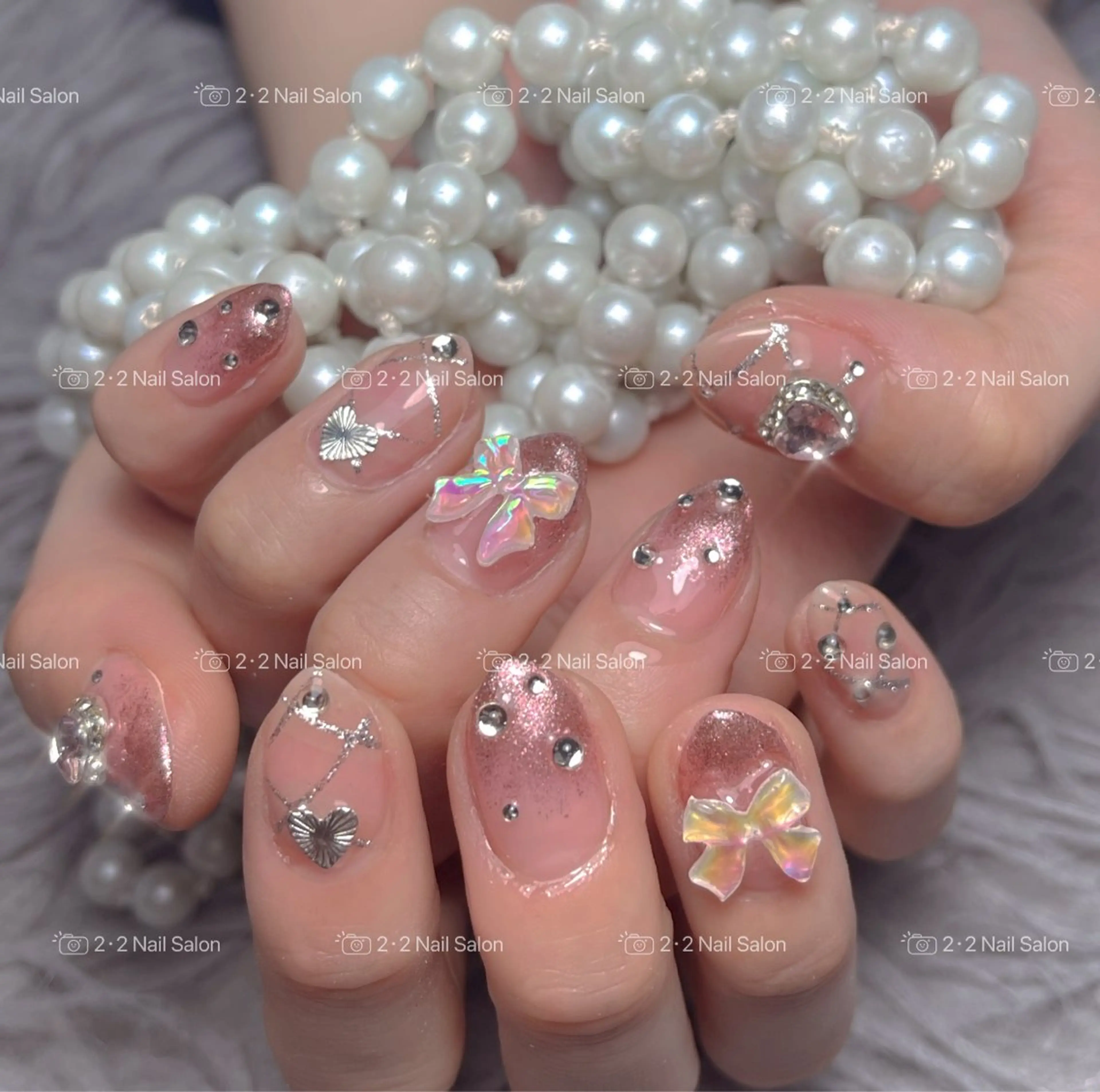 ネイル ハンドネイル 🦋y y Nail 🤍のネイルデザイン