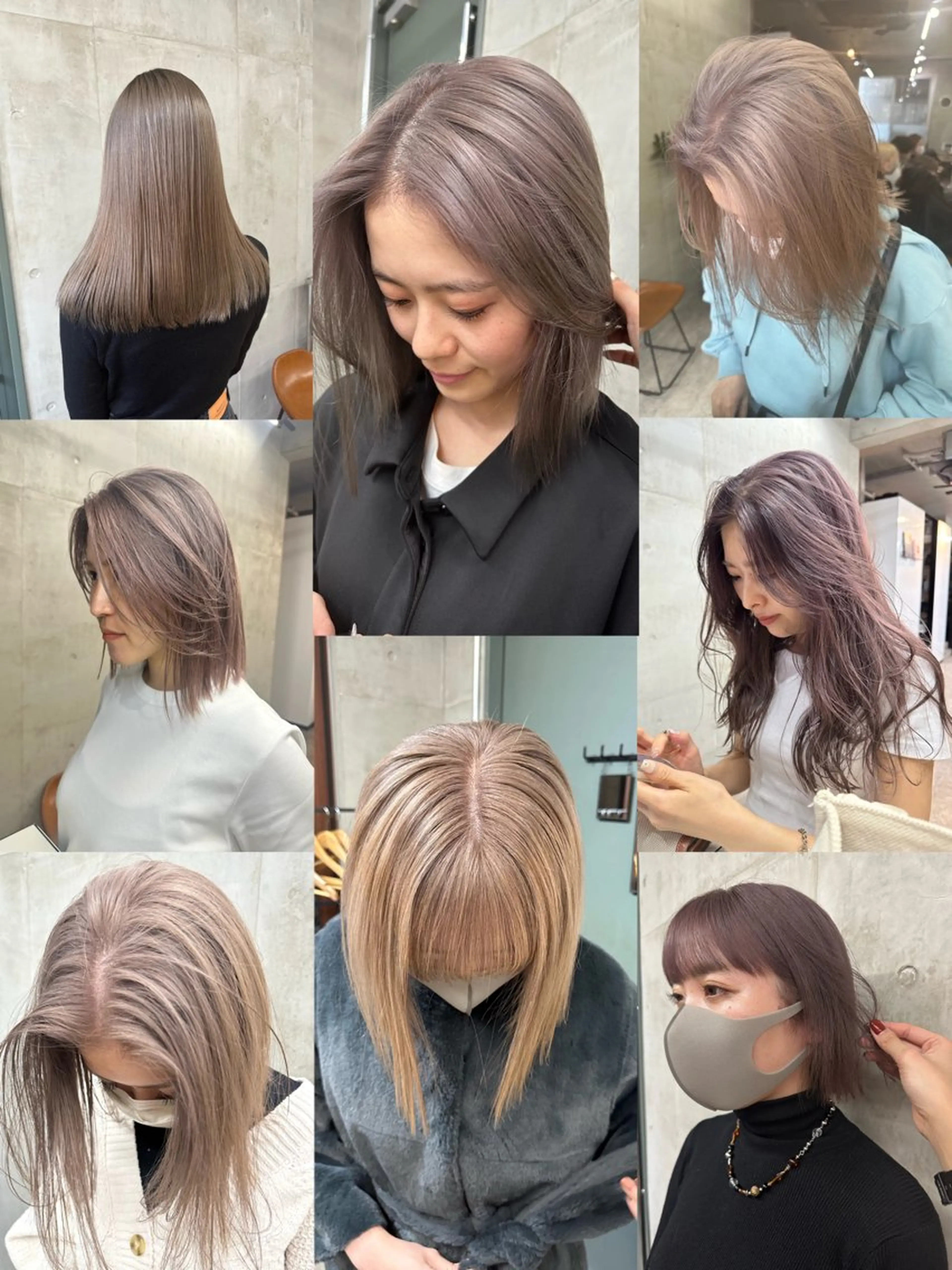 セミロング カラー SALTWATER AYARIのヘアスタイル