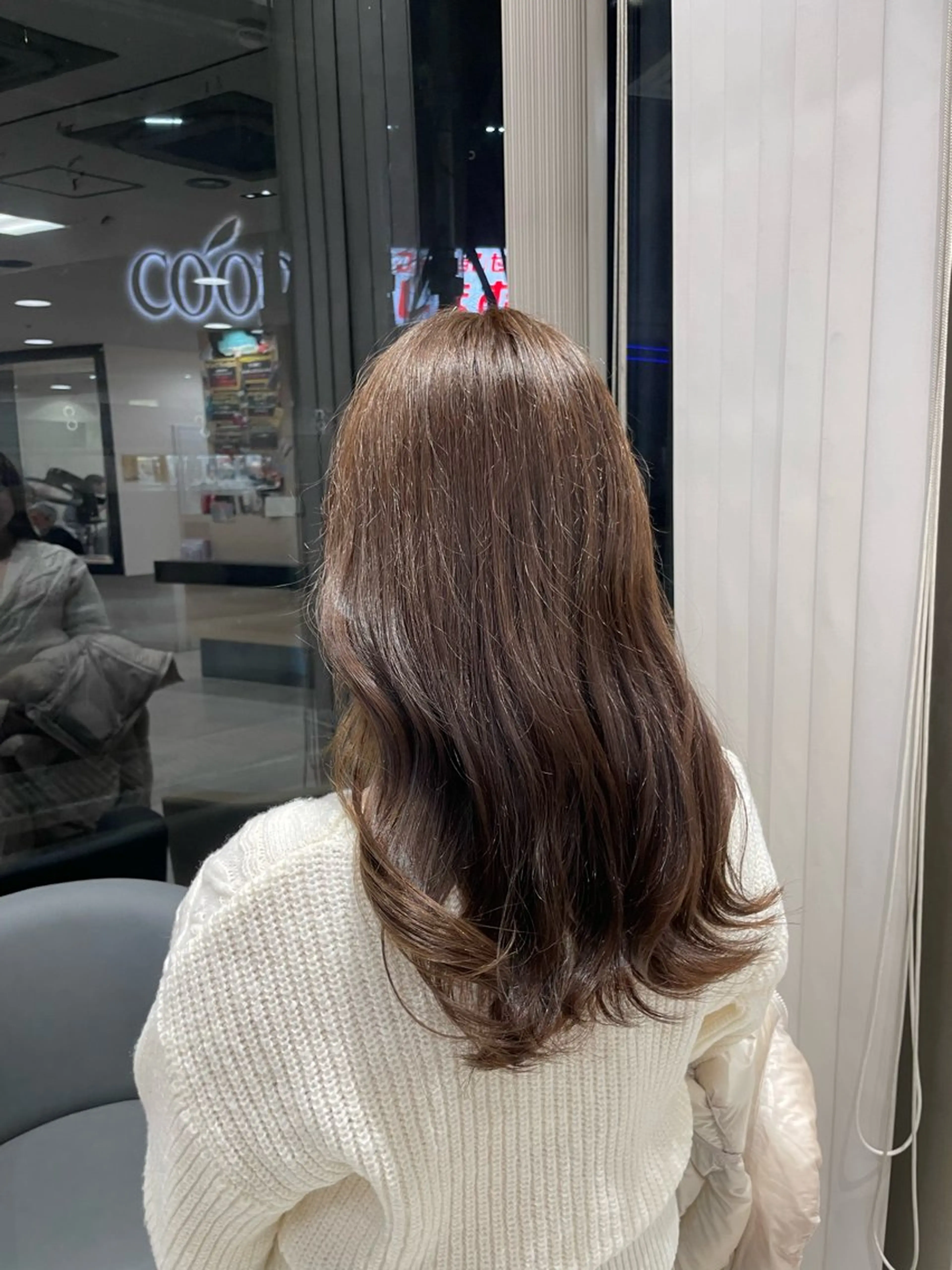 ロング カラー アッシュ アッシュブラウン ブラウンカラー 透明感カラー ヘアカラー クロスパーマ/うる艶 カラー/Kurumiのヘアスタイル