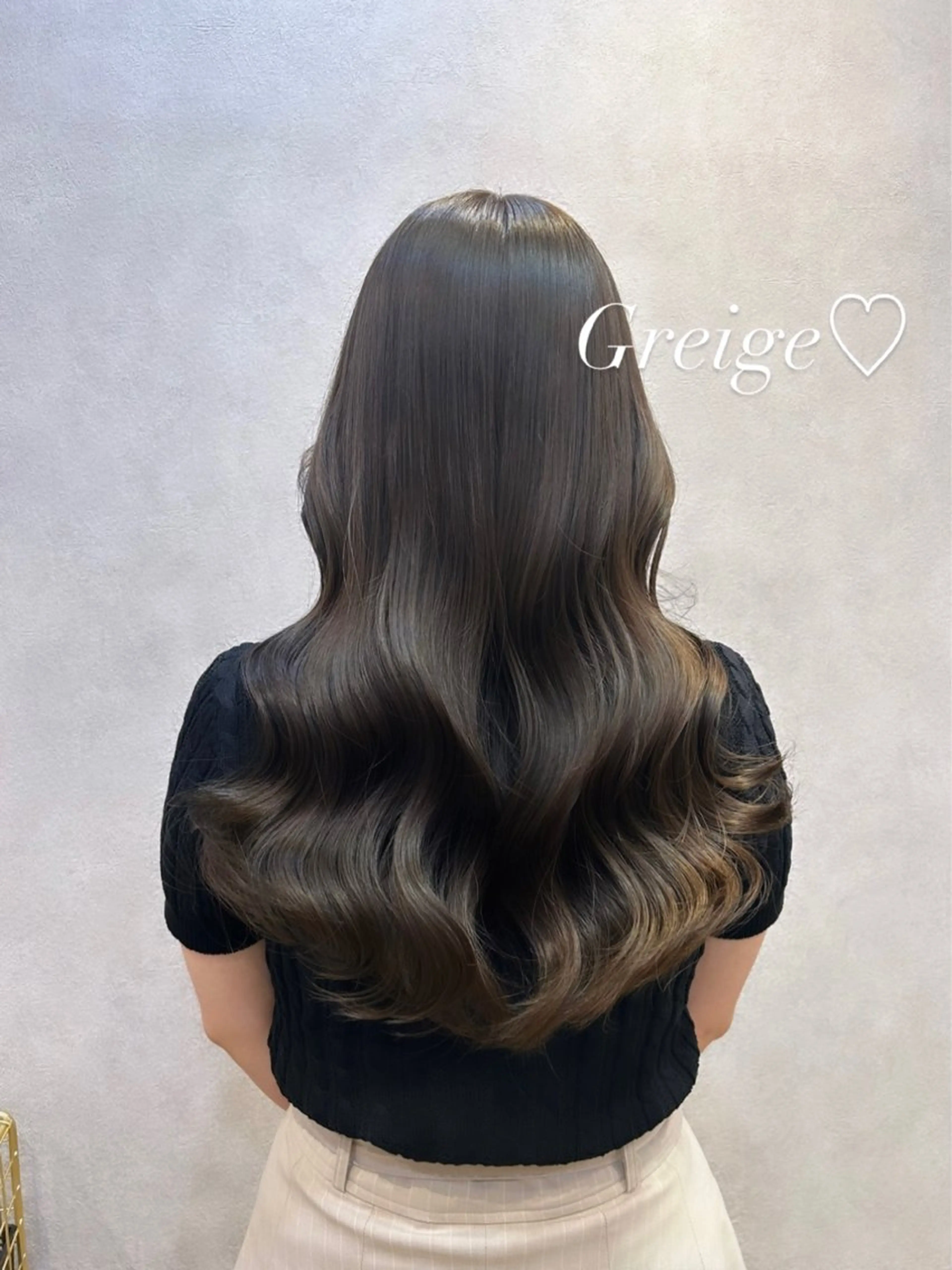 ロング カラー ヘアアレンジ ベージュカラー 透明感カラー グレージュ オレンジ 🩷韓国ヘア/ヨシン モリ🩷Maikaのヘアスタイル