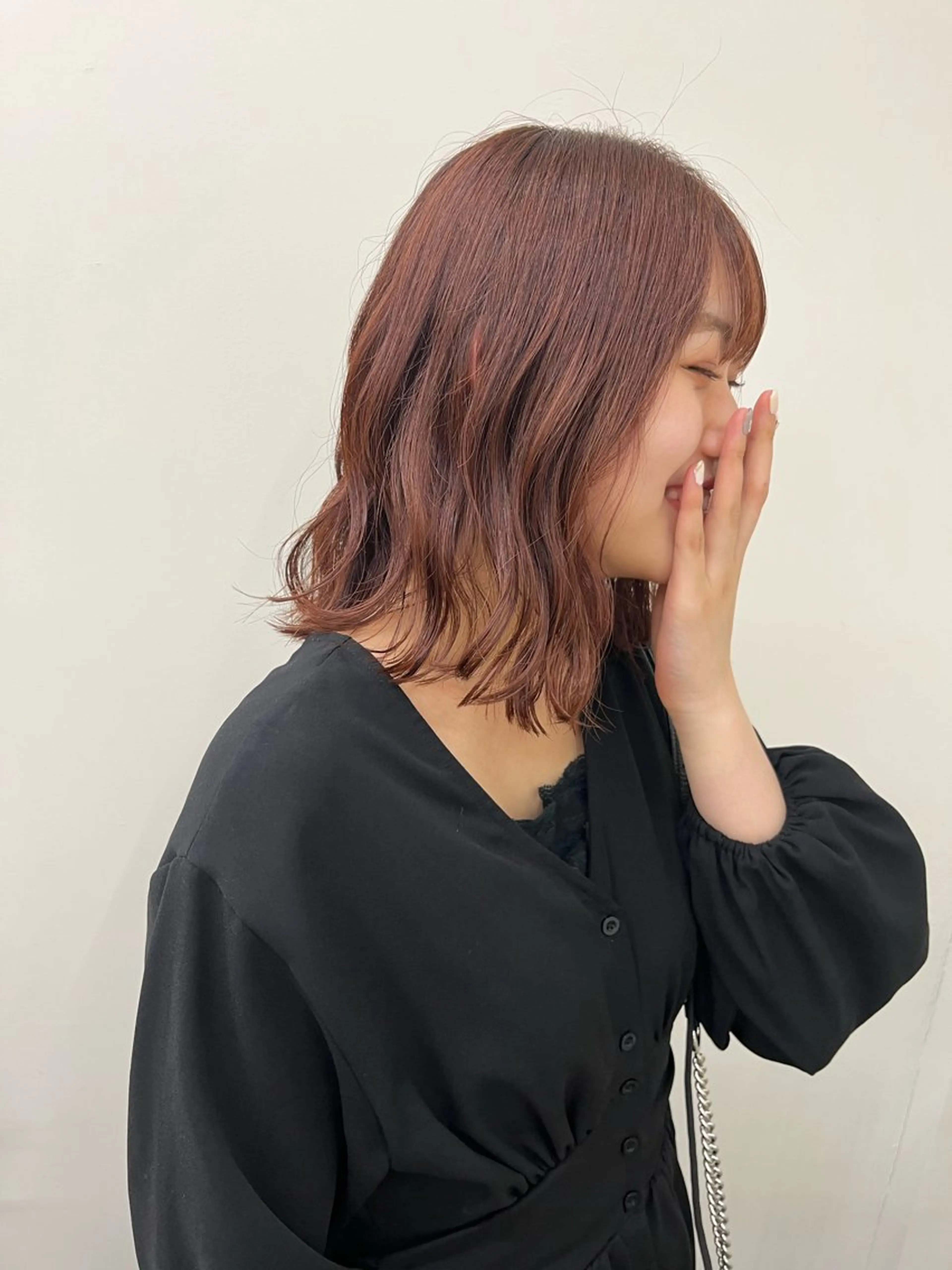 カラー ブラウンカラー オレンジ オレンジブラウン 似合わせカット🌼 沙奈のヘアスタイル