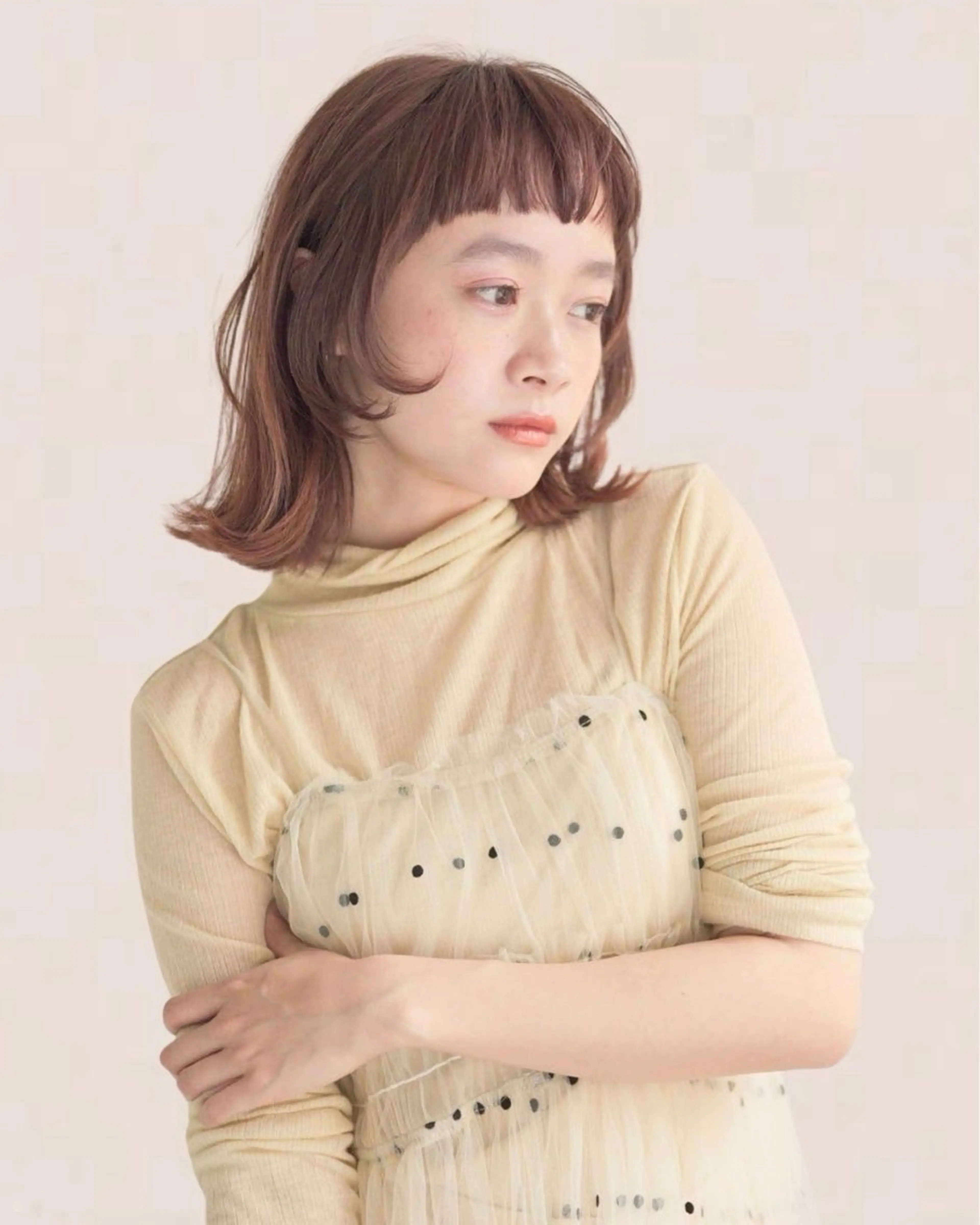 ミディアム カラー Joule 建山美友のヘアスタイル