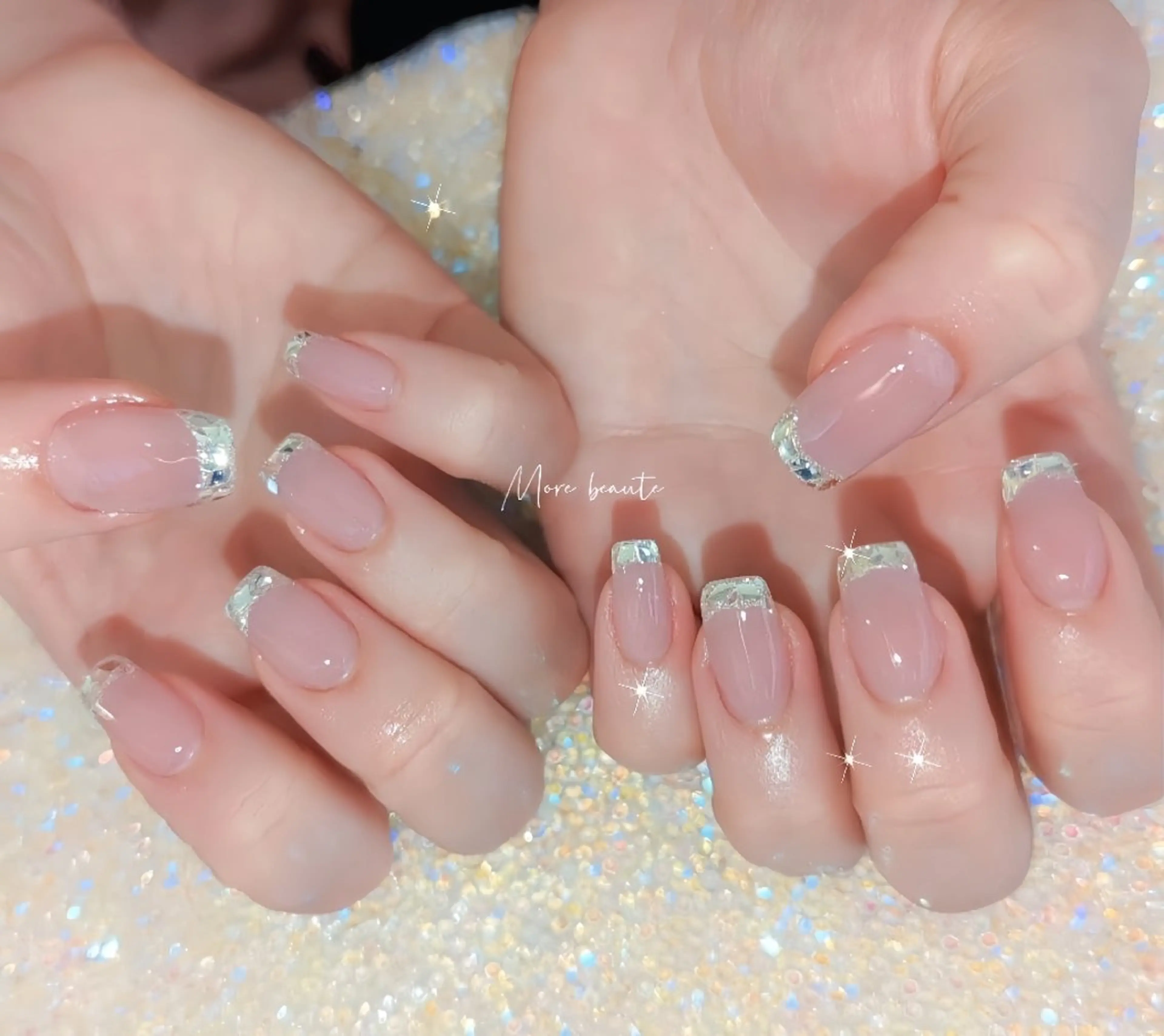 ネイル 桜ネイル 長さ出し ジェルネイル ハート 韓国ネイル I LOVE ME NAIL.｡.:*♡のネイルデザイン