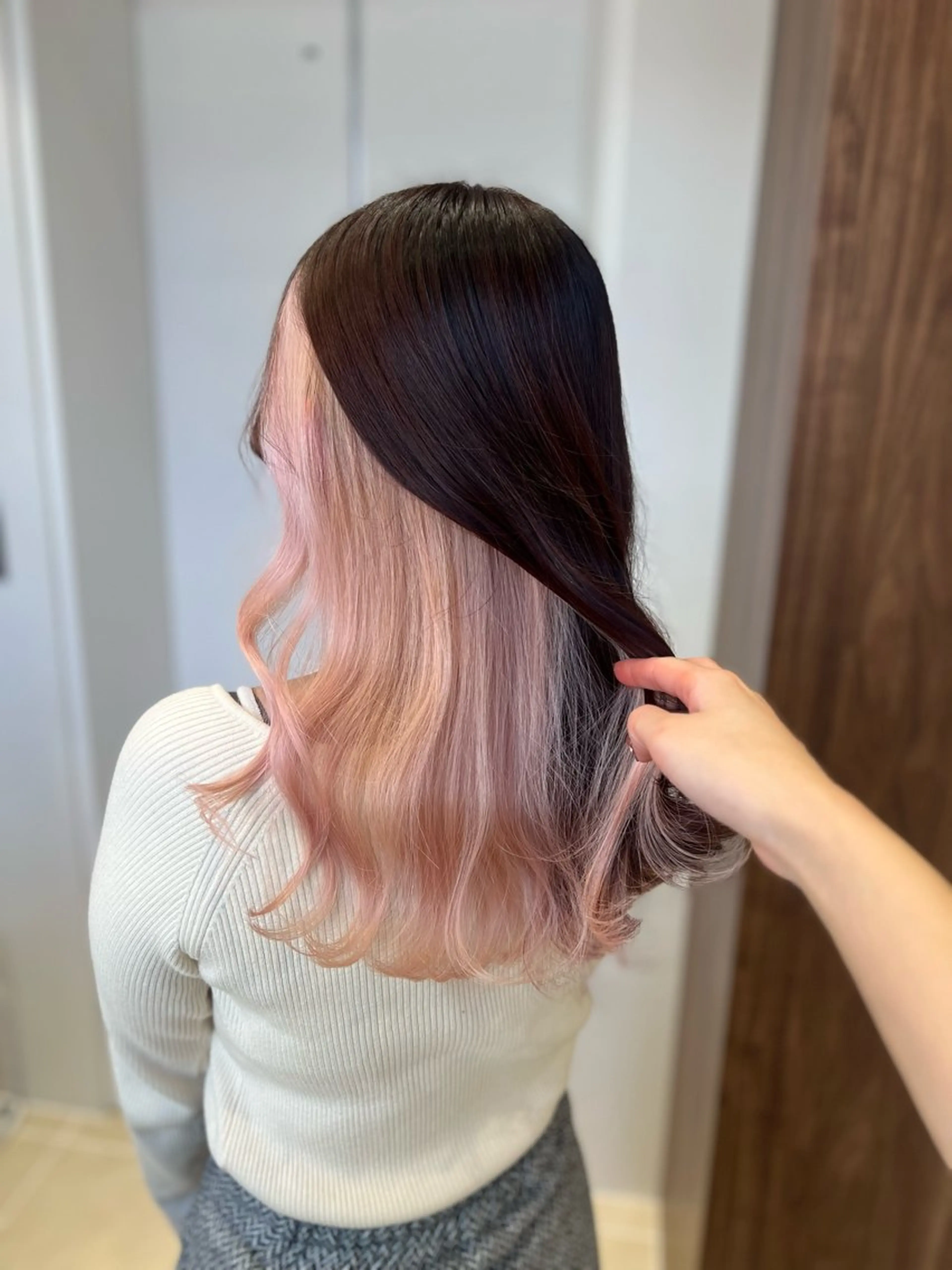 ミディアム カラー ヘアアレンジ ヘアカラー トリートメント ヘッドスパ ヘアセット 💕ブリーチカラー☁ 髪質改善💖サワのヘアスタイル