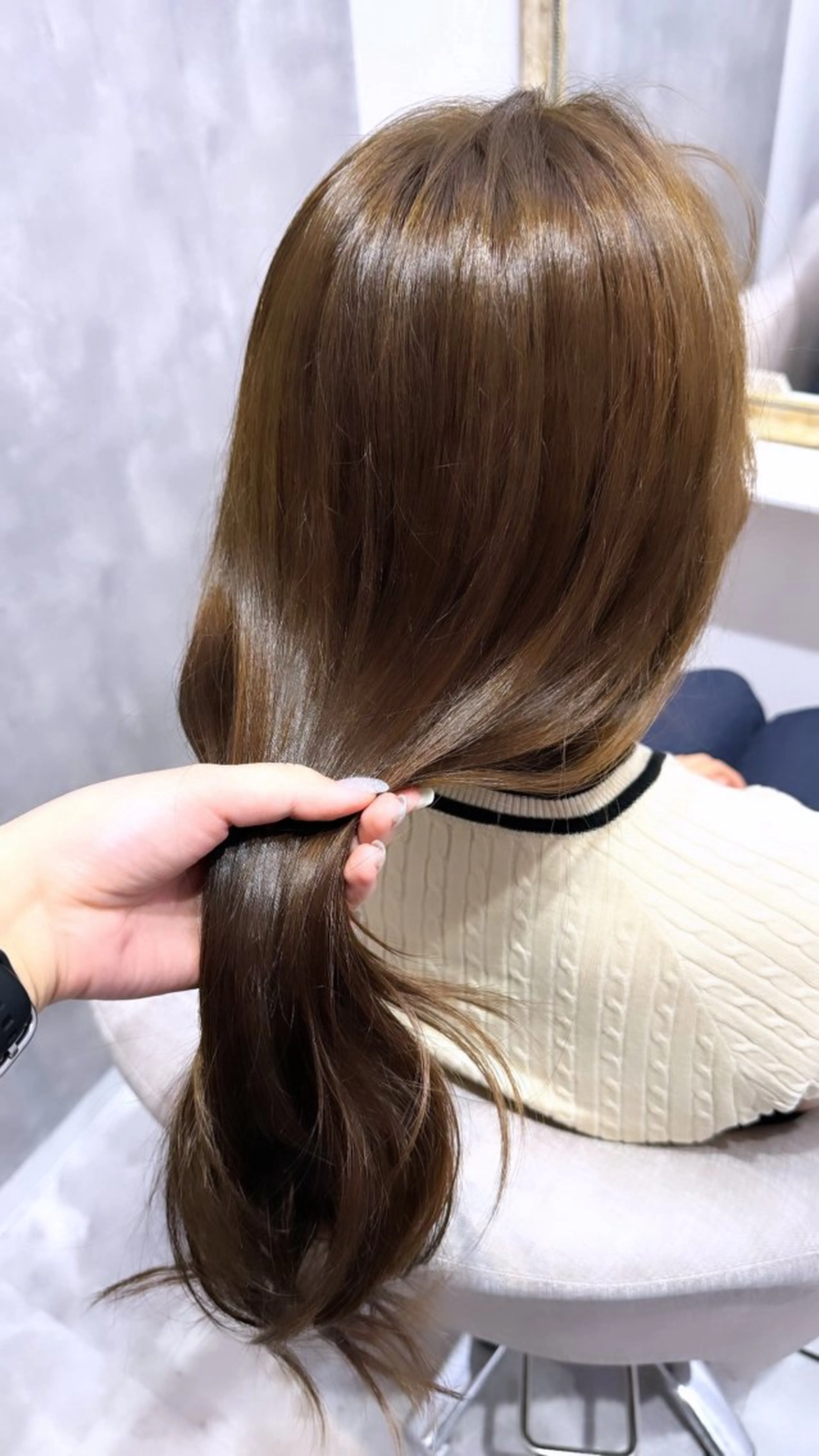 ロング カット ヘアカラー トリートメント 赤み無し柔らかカラー 【梅田】madokaのヘアスタイル