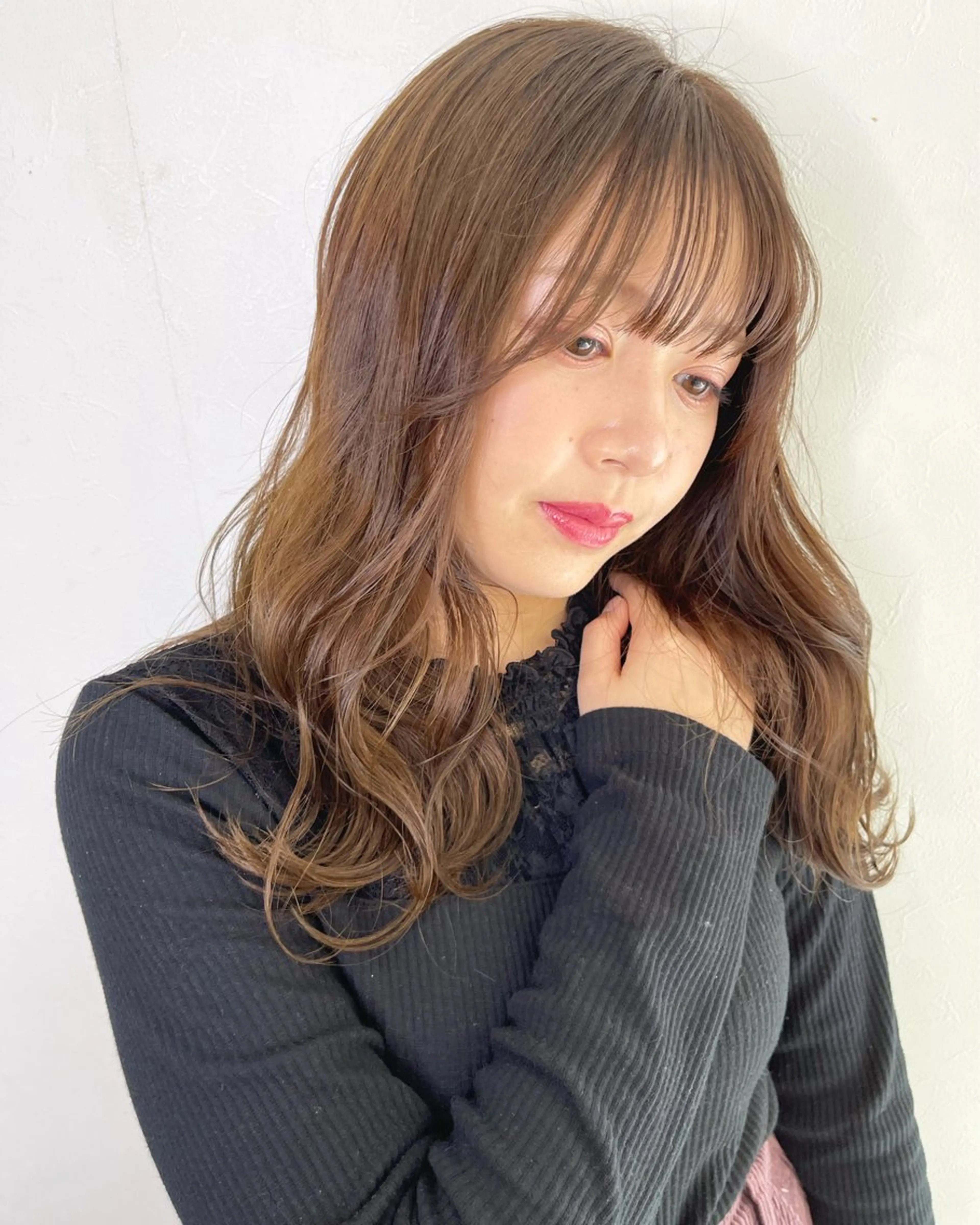セミロング 剣持友希/高崎 ifh iizukaのヘアスタイル