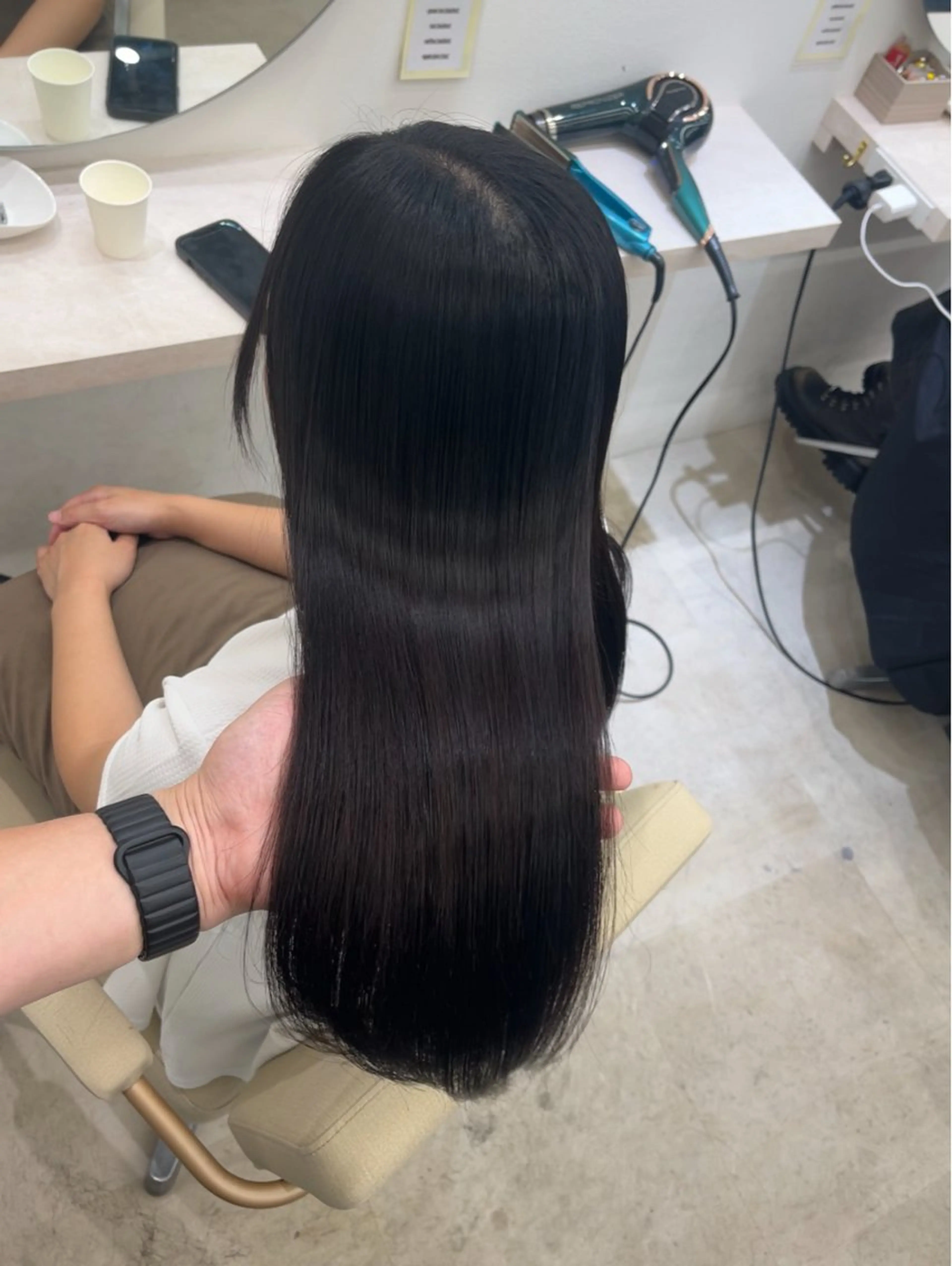 セミロング カット 縮毛矯正 トリートメント 【髪質改善】縮毛矯正 /core梅田/西尾のヘアスタイル