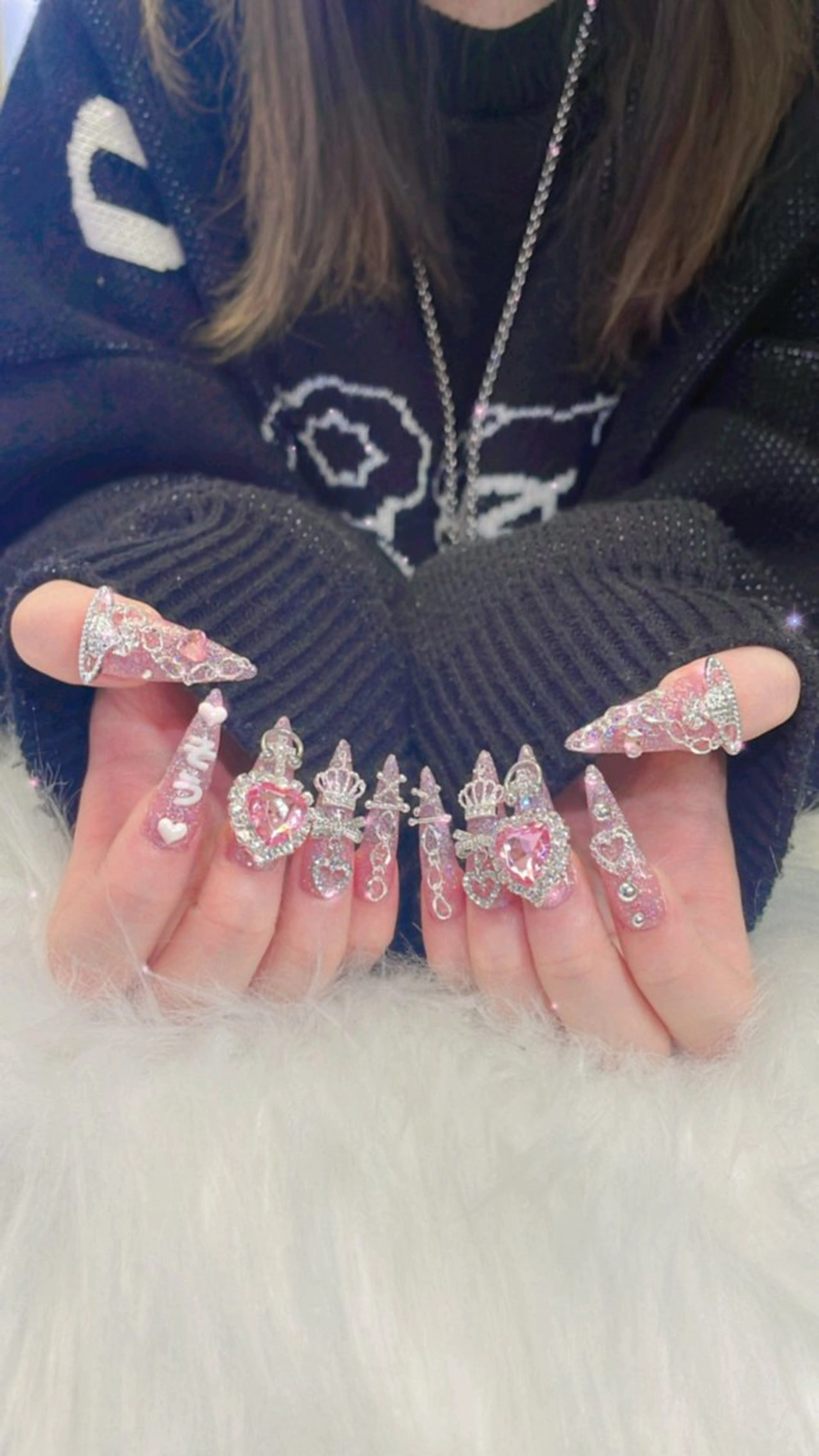 ネイル 成人式 ジェルネイル ネイルチップ ハンドネイル MoMoA Nail ネイル長さ出し専門店のネイルデザイン