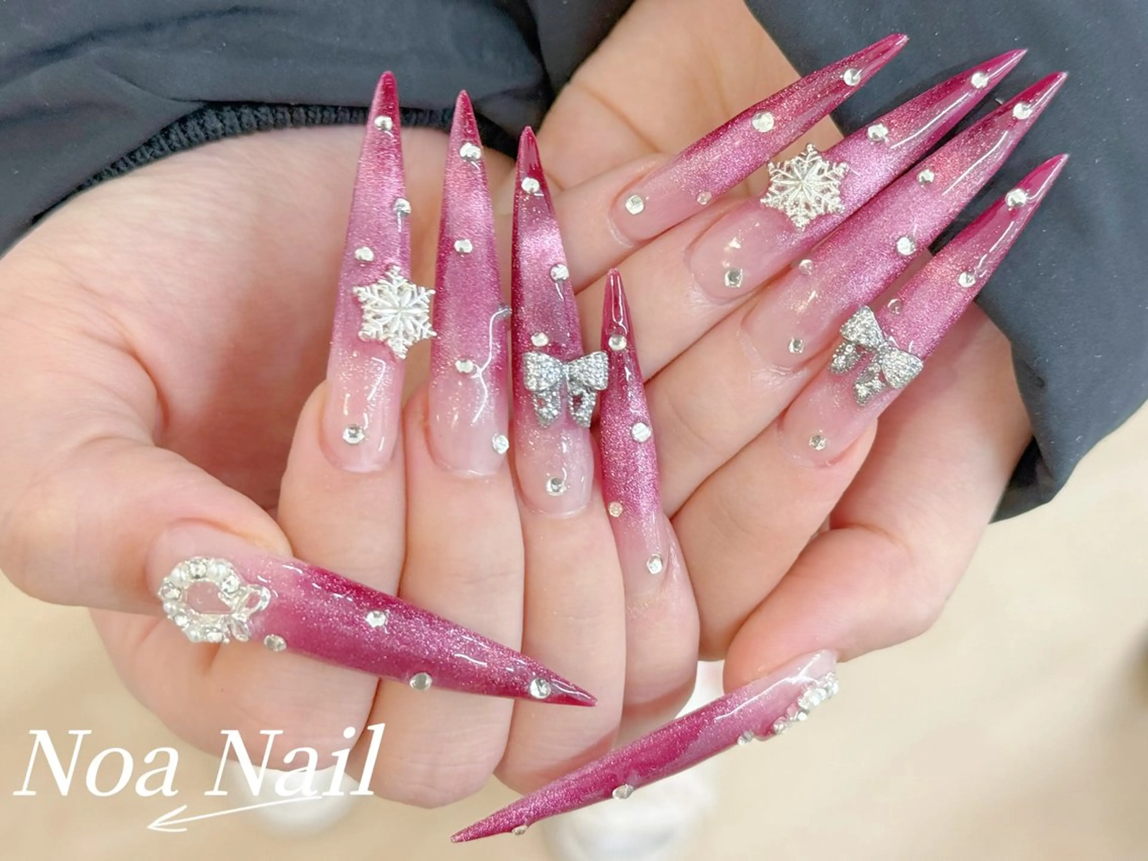 ロング 韓国風ヘア ハンドネイル Noa Nailのネイルデザイン