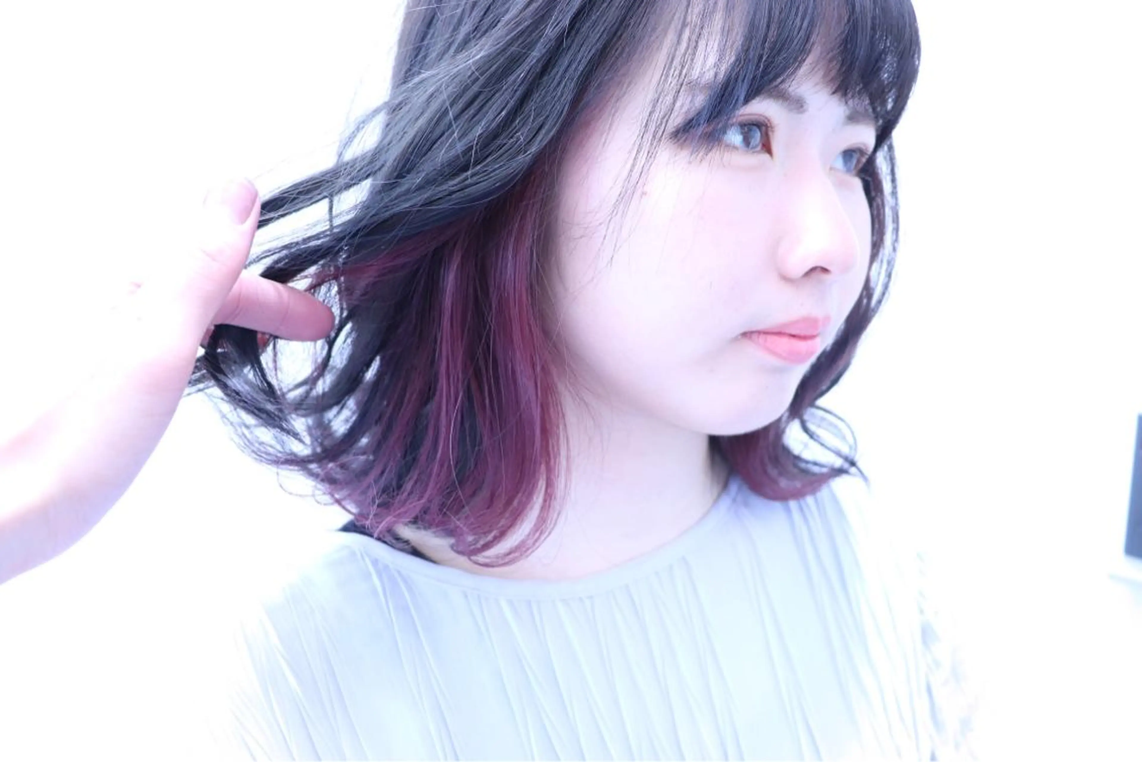 ミディアム カラー デザインカラー イヤリングカラー ピンクカラー 似合わせ提案 将真のヘアスタイル