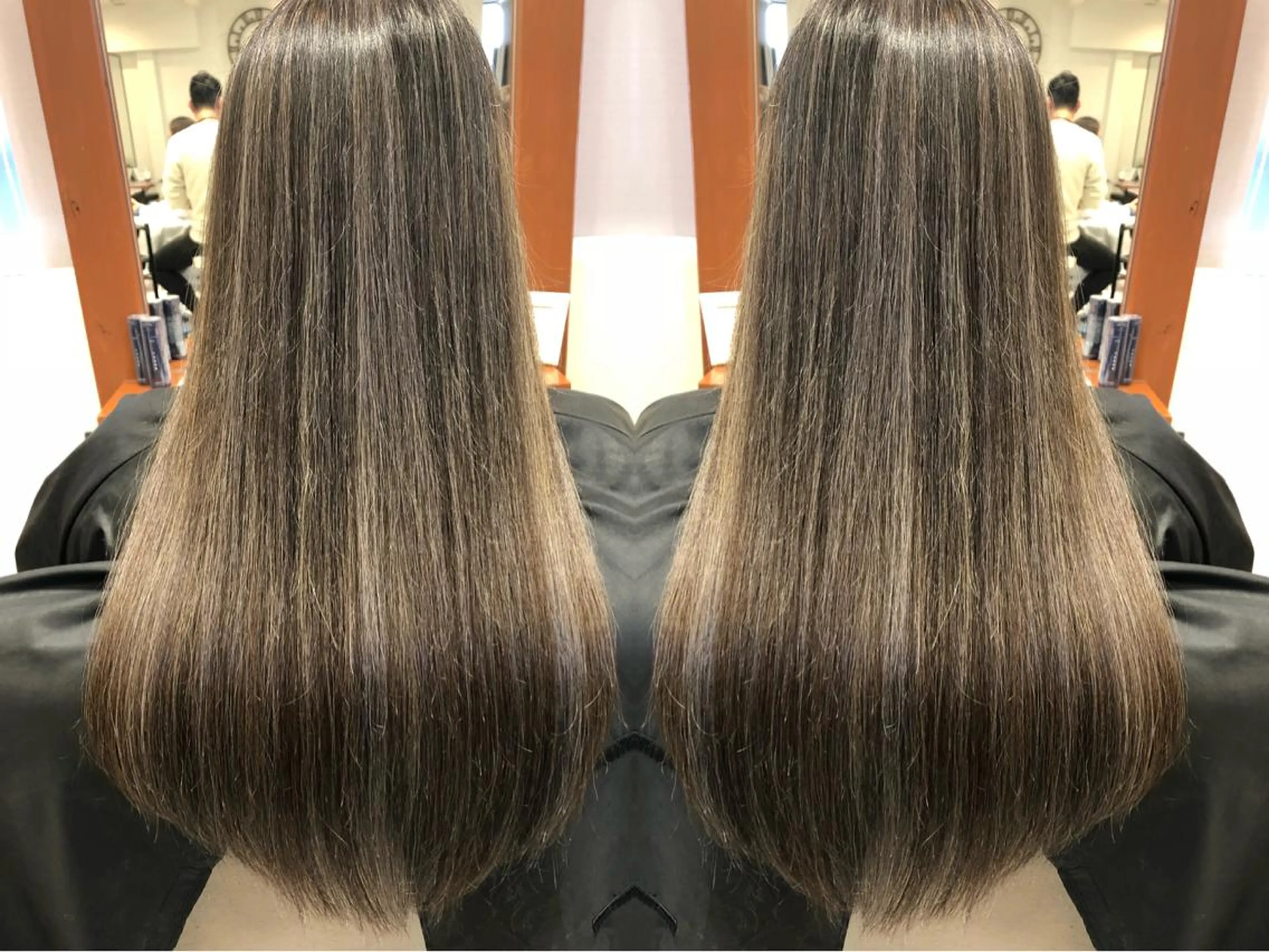 ロング カラー ベージュカラー ハイライトカラー シルバー シルバーベージュ ハイライト カット ヘアカラー トリートメント エイミーフセ所属・【eimee】 店長✂️TAKUMAのヘアスタイル