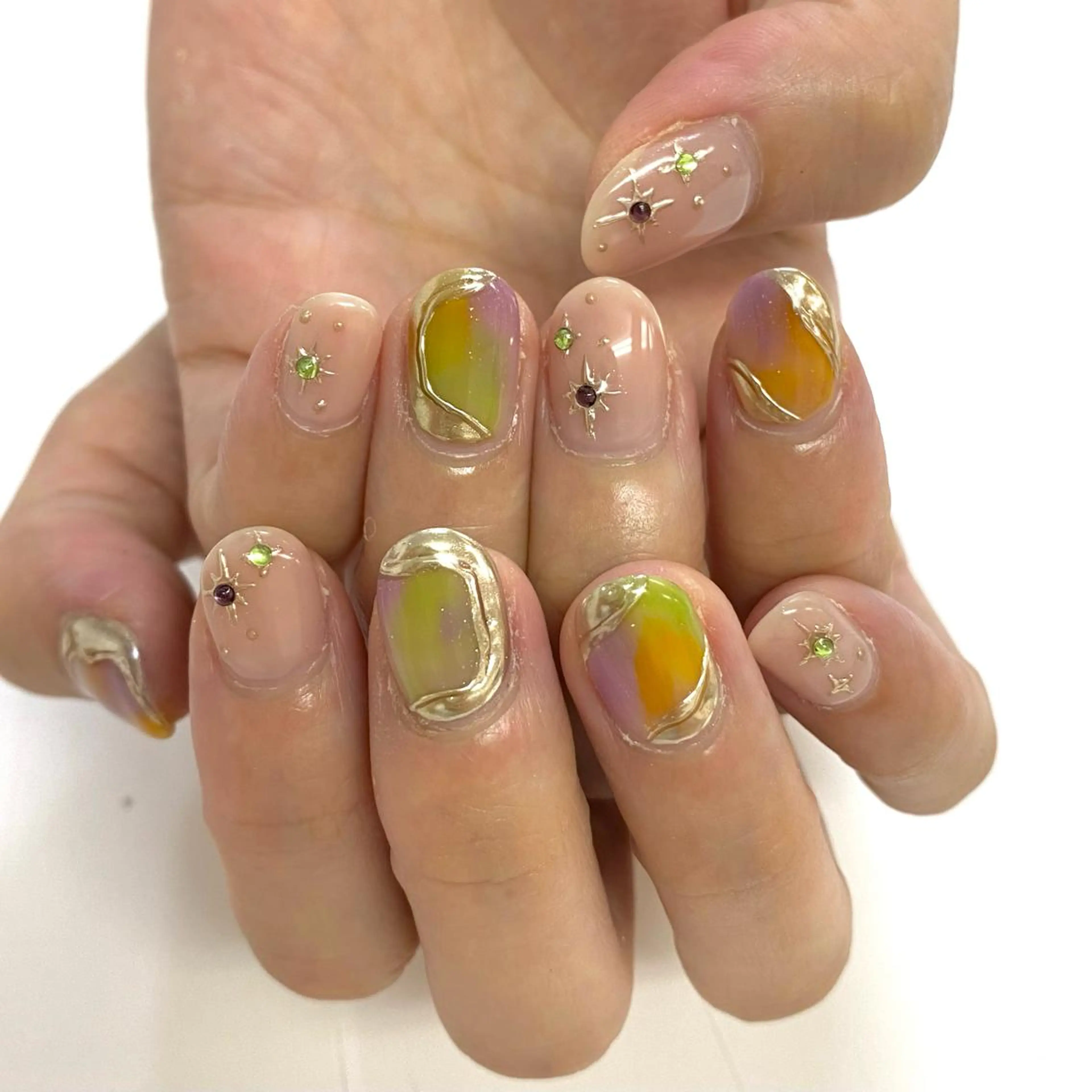 ネイル フットネイル フレンチネイル ジェルネイル ガラスフレンチ グラデーション NUMAZAWA KASUMIのネイルデザイン