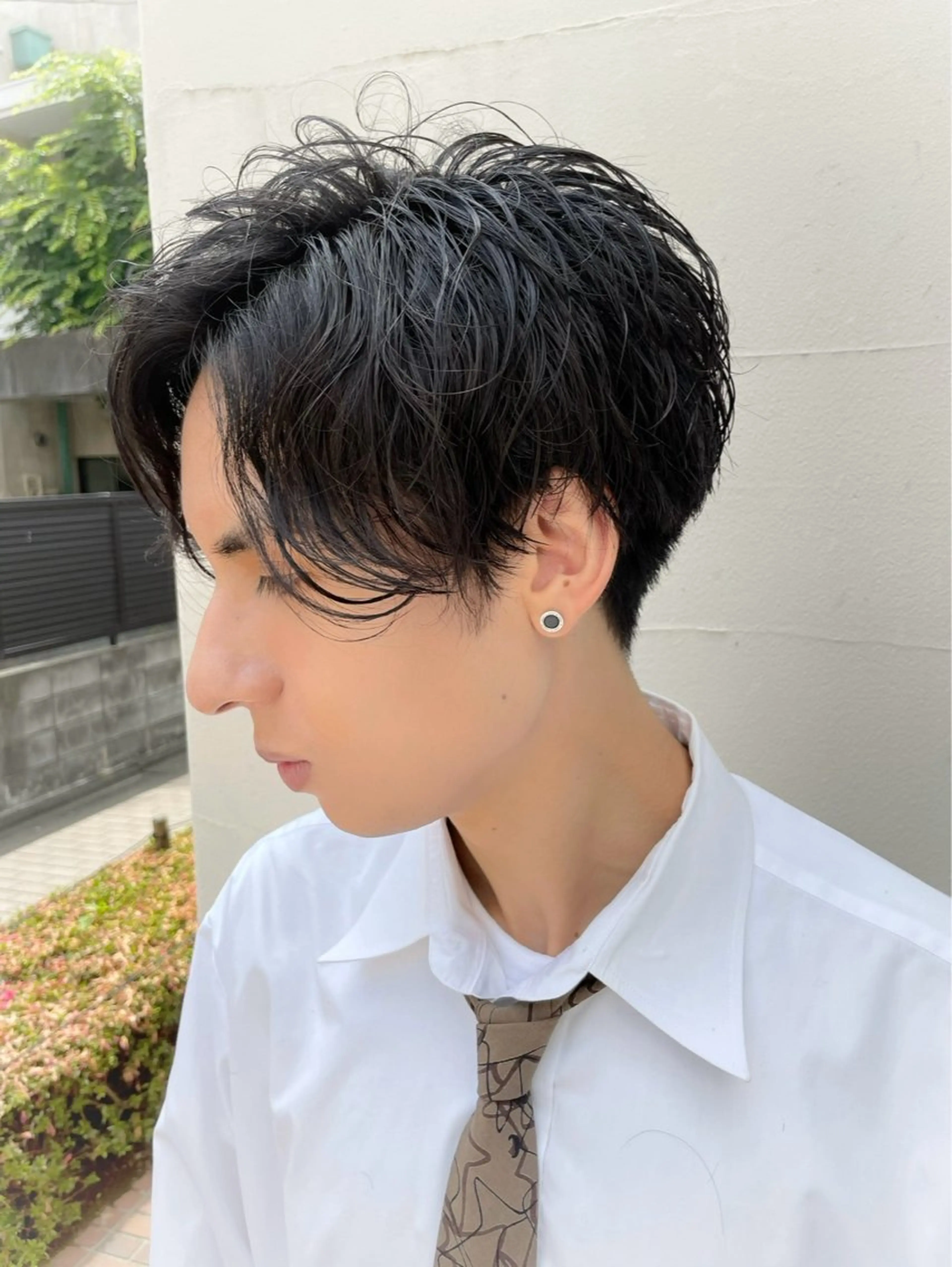 ショート パーマ メンズ カット パーマ メンズNO.1口コミ 高評価🟡三澤拓海✅のヘアスタイル