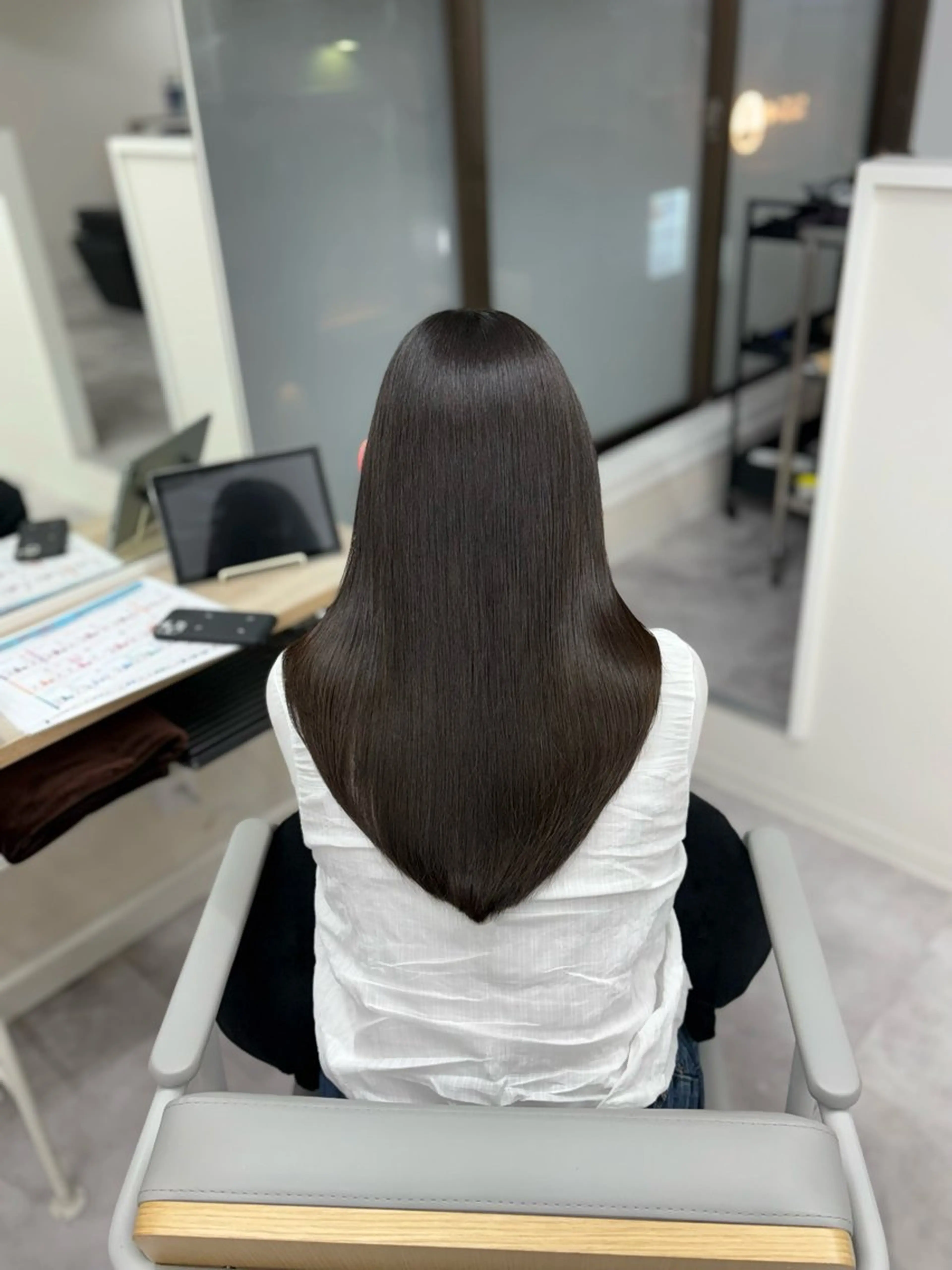 セミロング レイヤーカット 縮毛矯正 縮毛矯正 トリートメント Acero.所属・宇野 文人のヘアスタイル