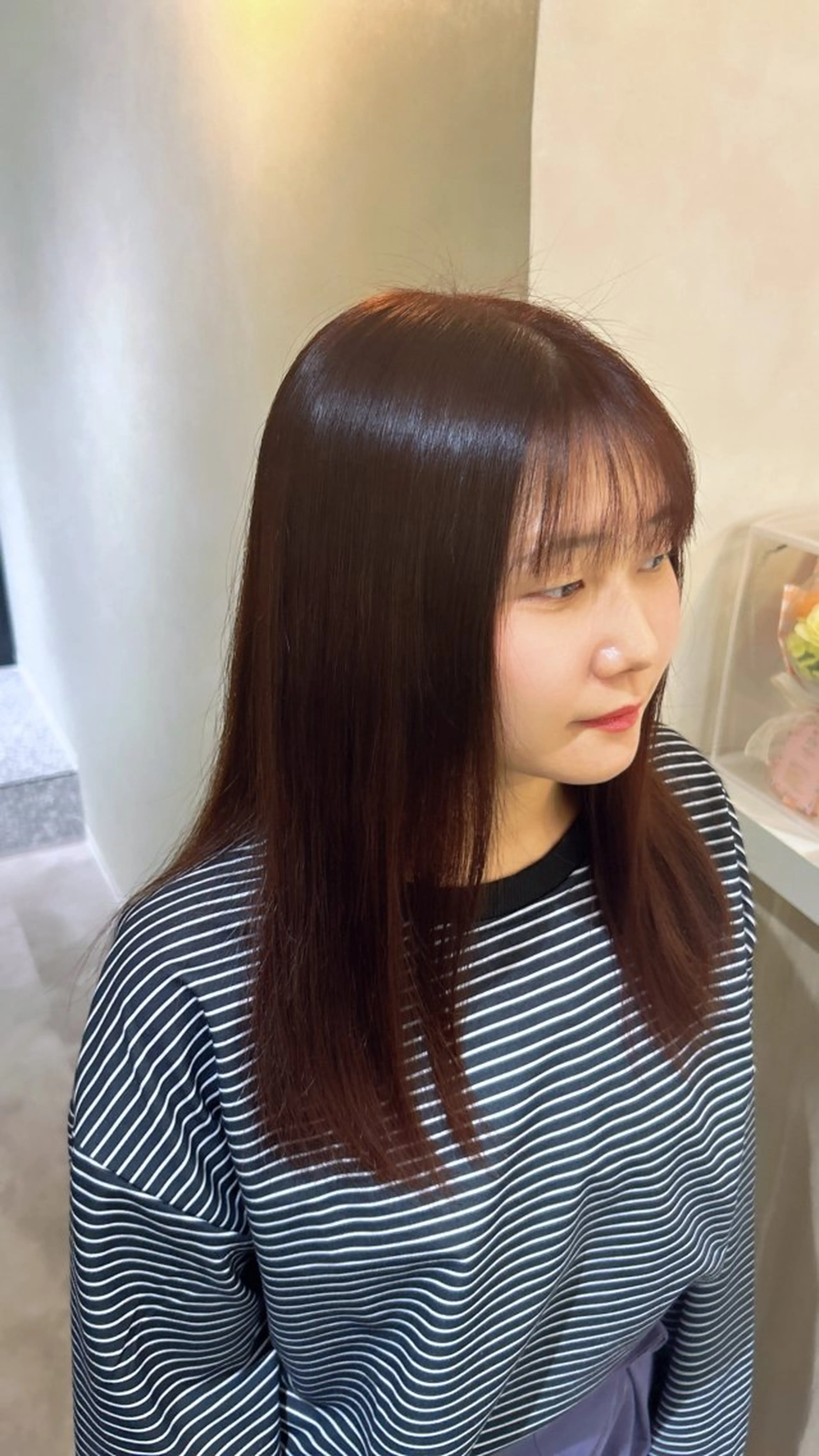ミディアム カラー ブラウンカラー レッドカラー レッドブラウン SIGMA LATTE所属・光岡 光のヘアスタイル