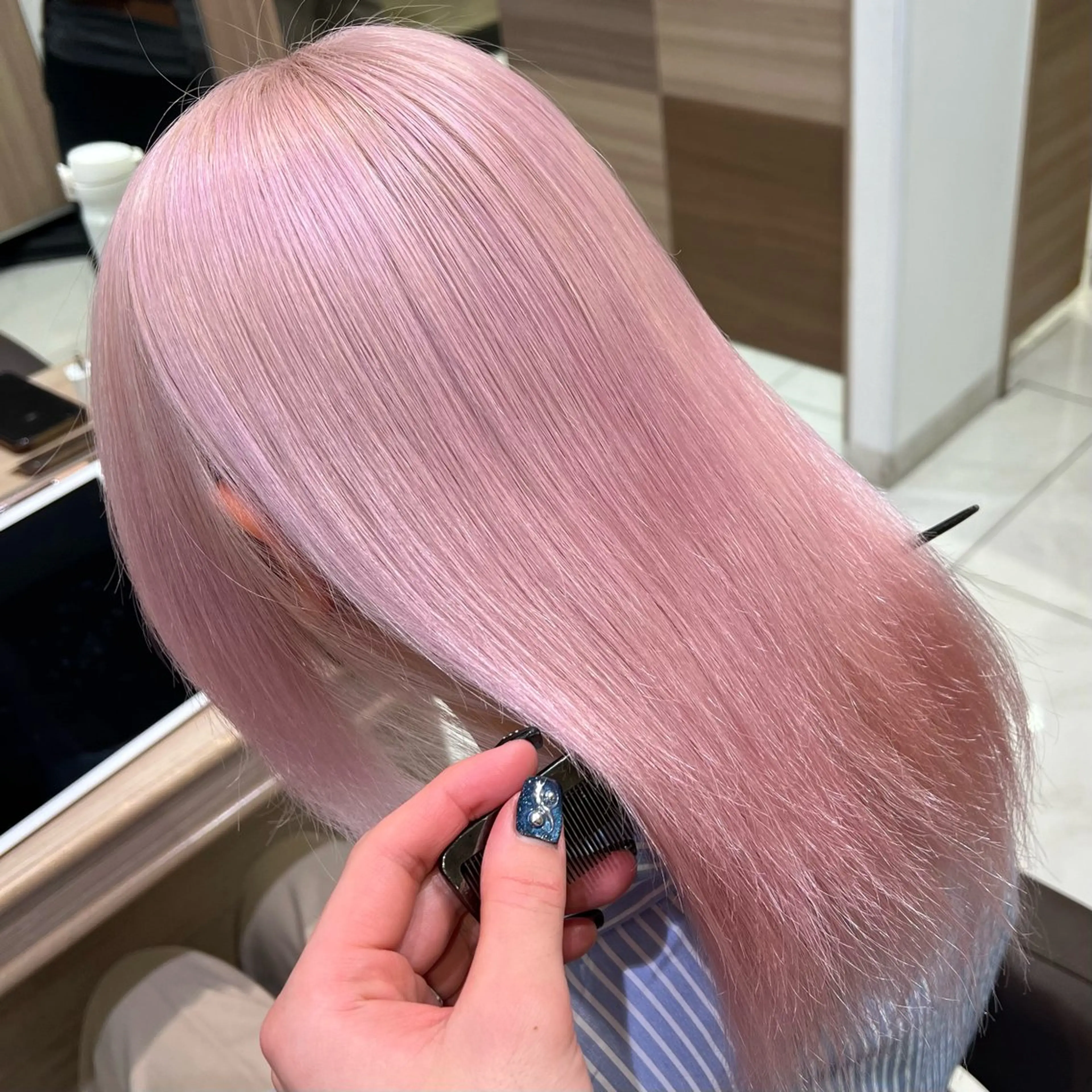 ミディアム カラー ヘアカラー トリートメント 艶髪ハイトーン 💎りゅうやのヘアスタイル