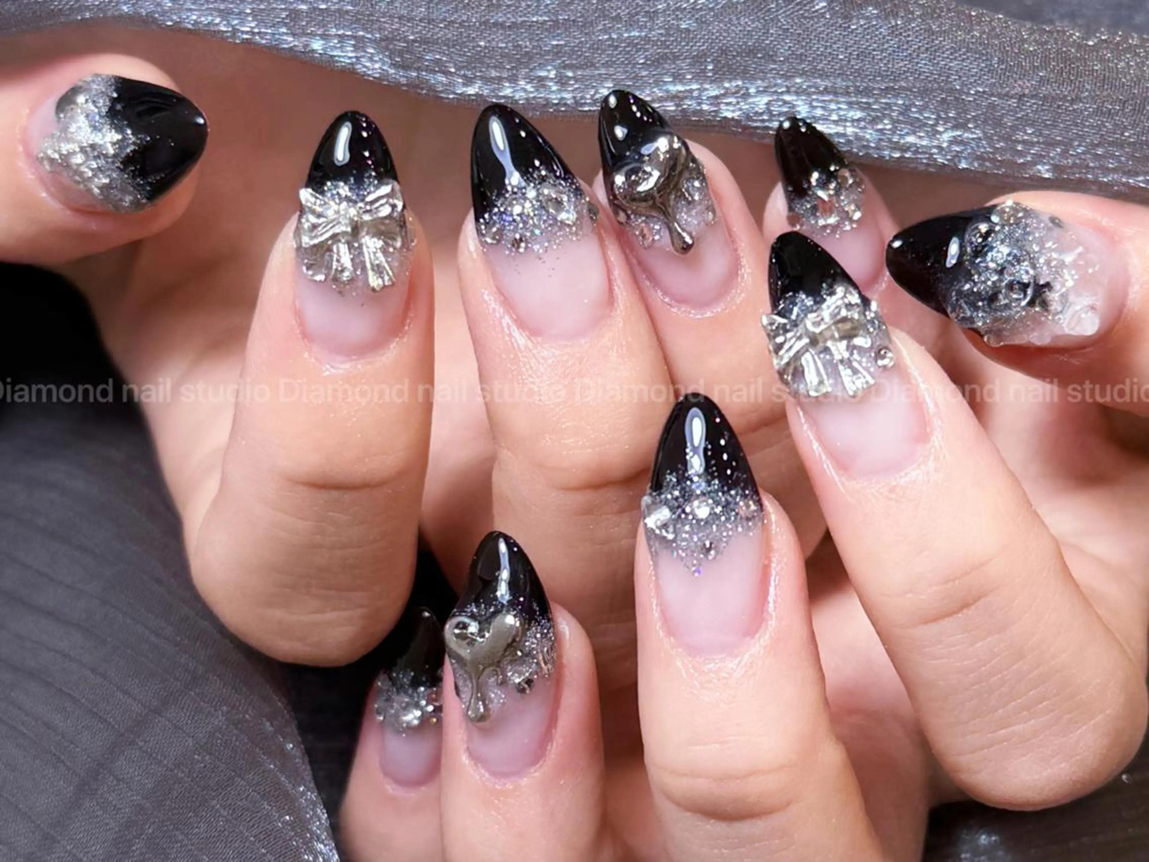 ネイル アートネイル オーロラネイル ガーリー キラキラネイル 韓国ネイル ハンドネイル DIAMOND Nail🍒のネイルデザイン