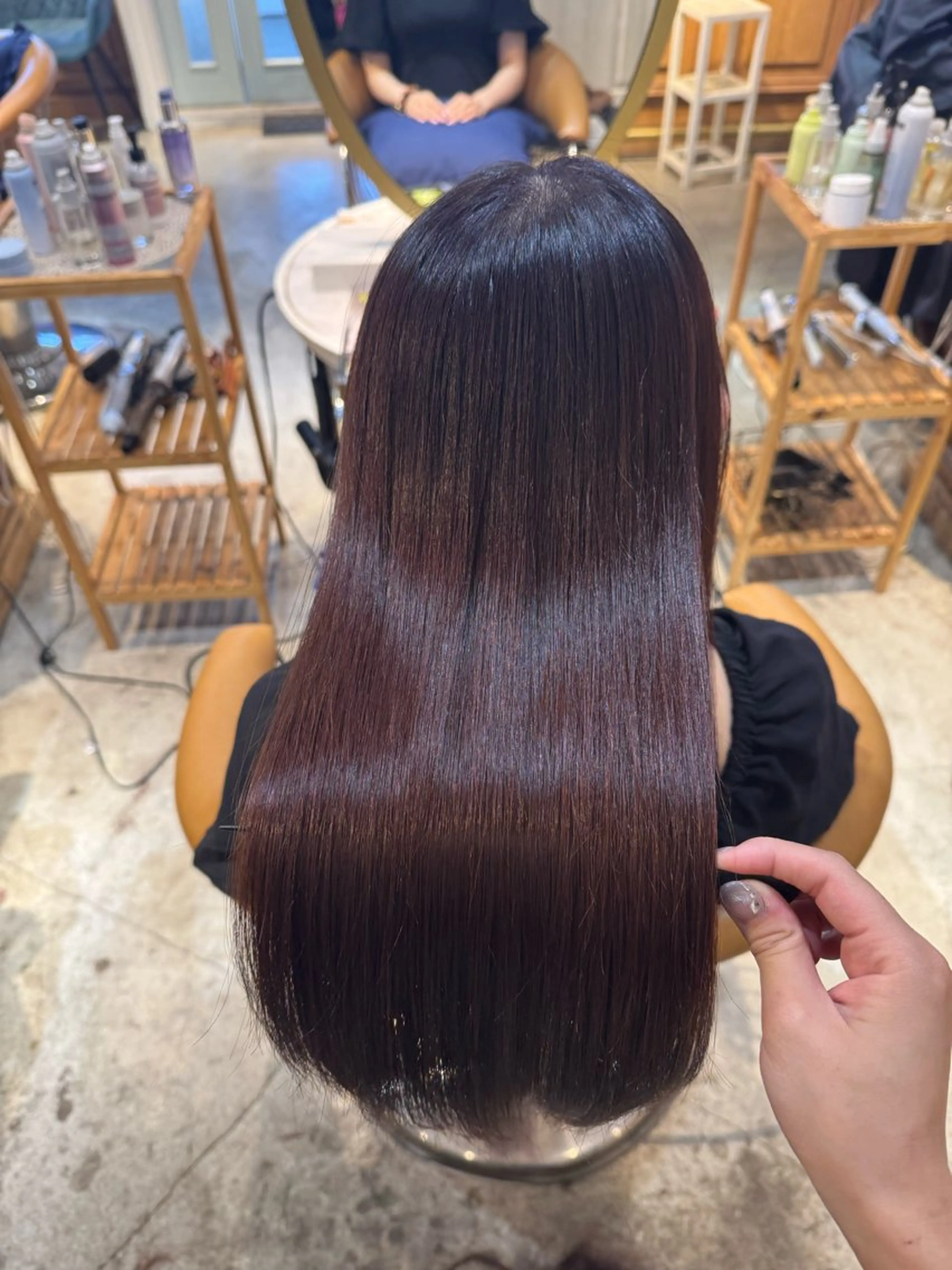 ロング 髪質改善 レイヤーカット 縮毛矯正 カット 縮毛矯正 トリートメント ヘアセット 髪質改善/ボブ /韓国/erikoのヘアスタイル