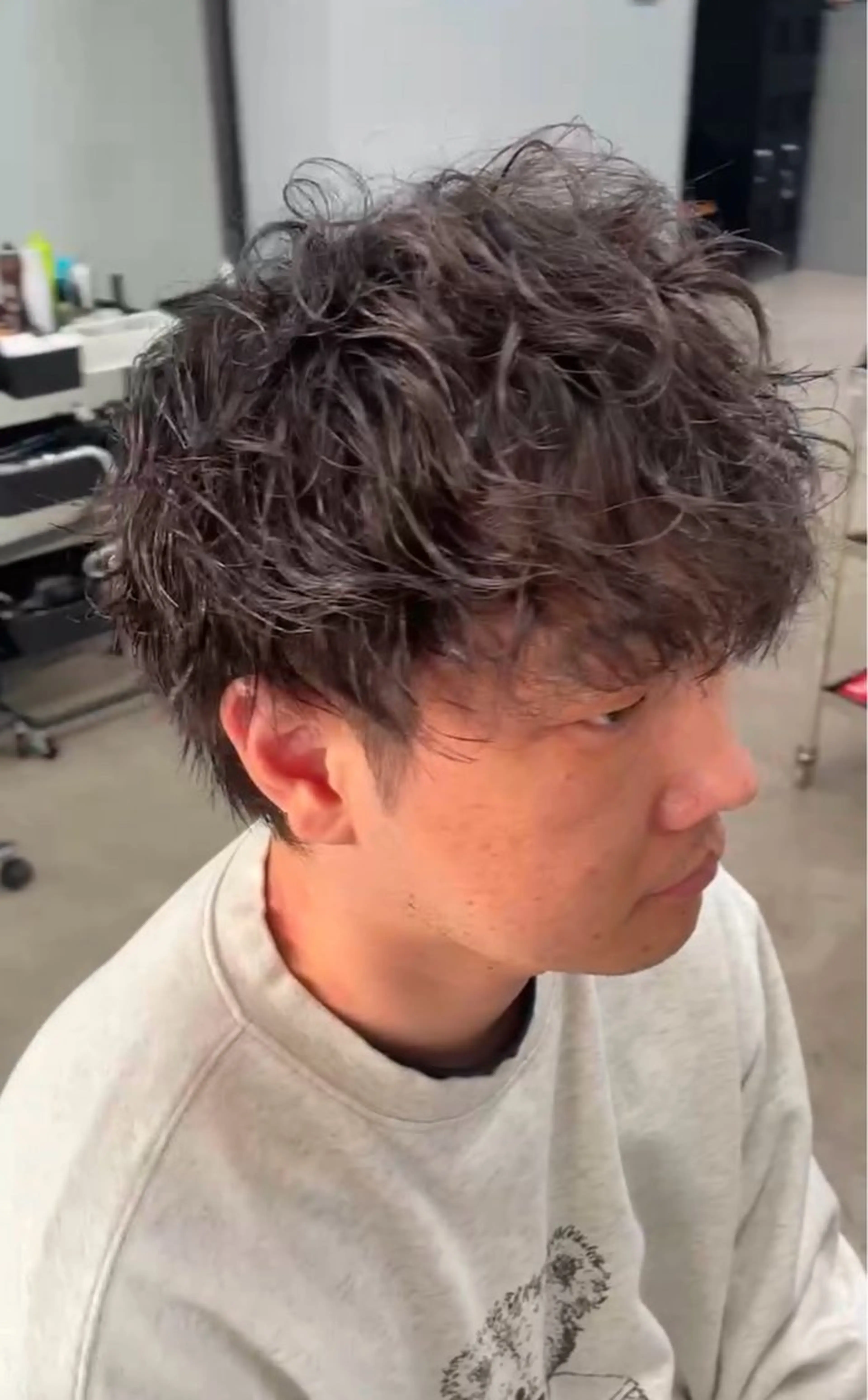 ショート パーマ メンズ カット パーマ メンズ専門サロン wokeのヘアスタイル