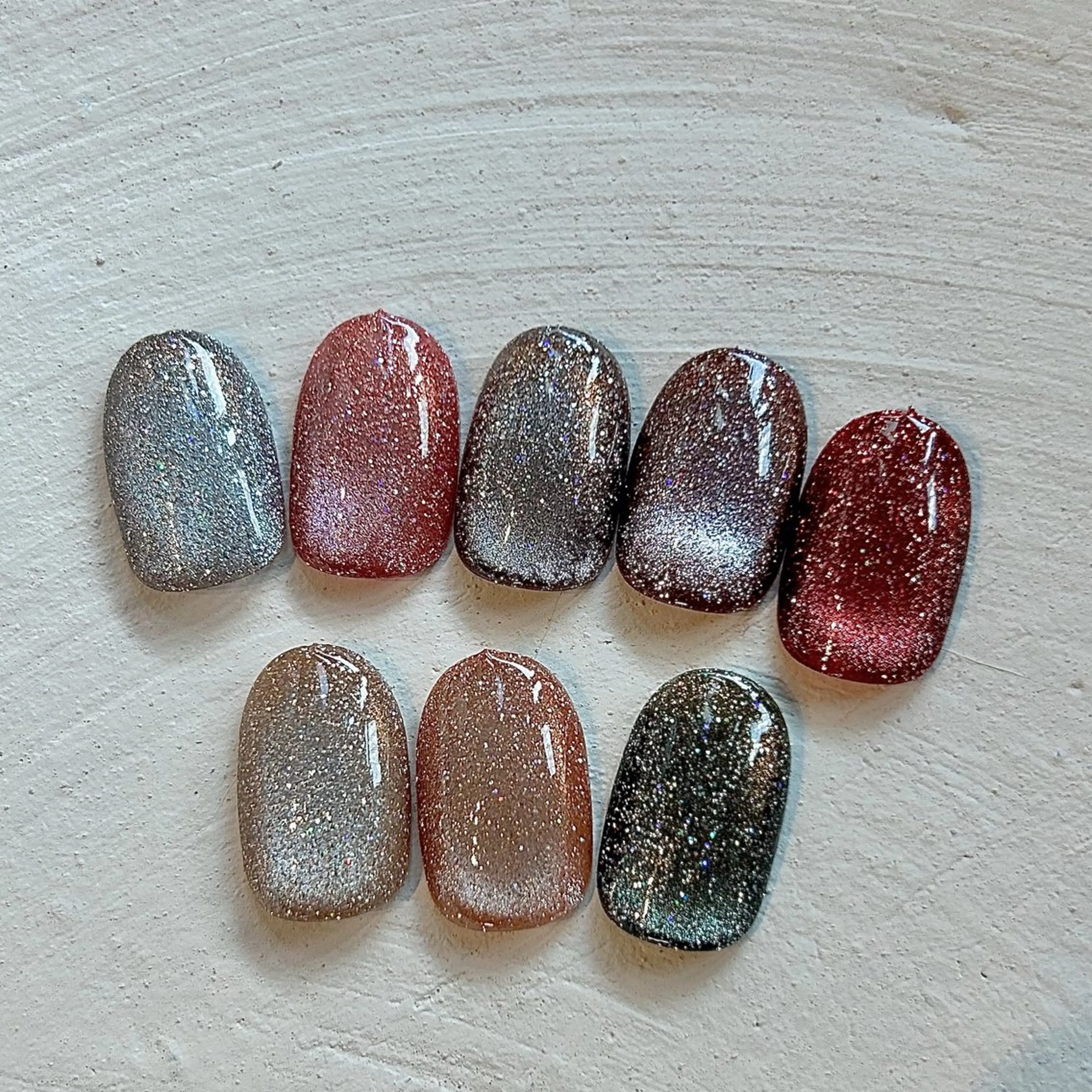ネイル フラッシュネイル キラキラネイル マグネットネイル nail salon moiのネイルデザイン
