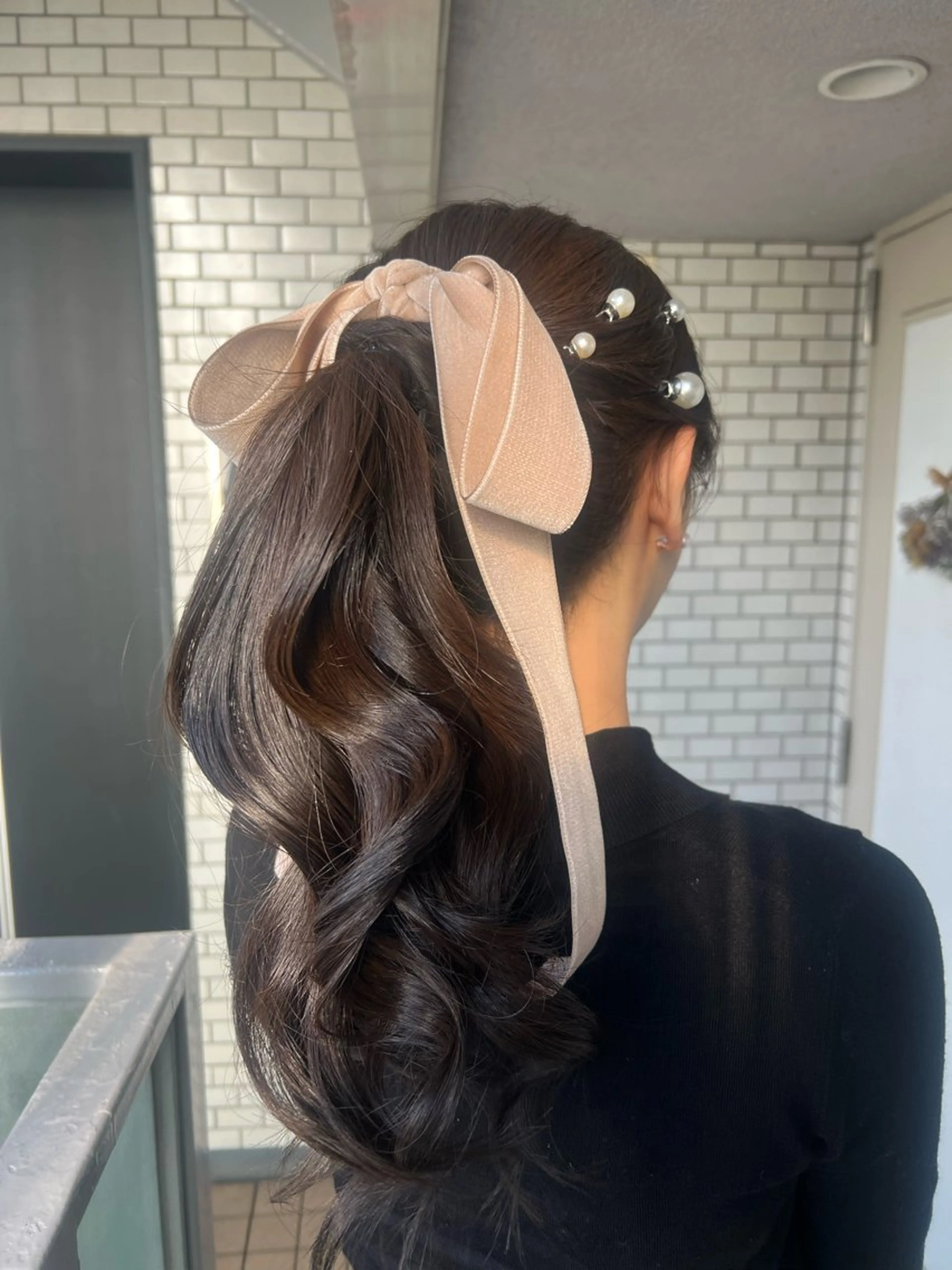 ヘアアレンジ ポニーテール ヘアセット 大人可愛いヘアメイク 💋🧚‍♀️しずかのヘアスタイル