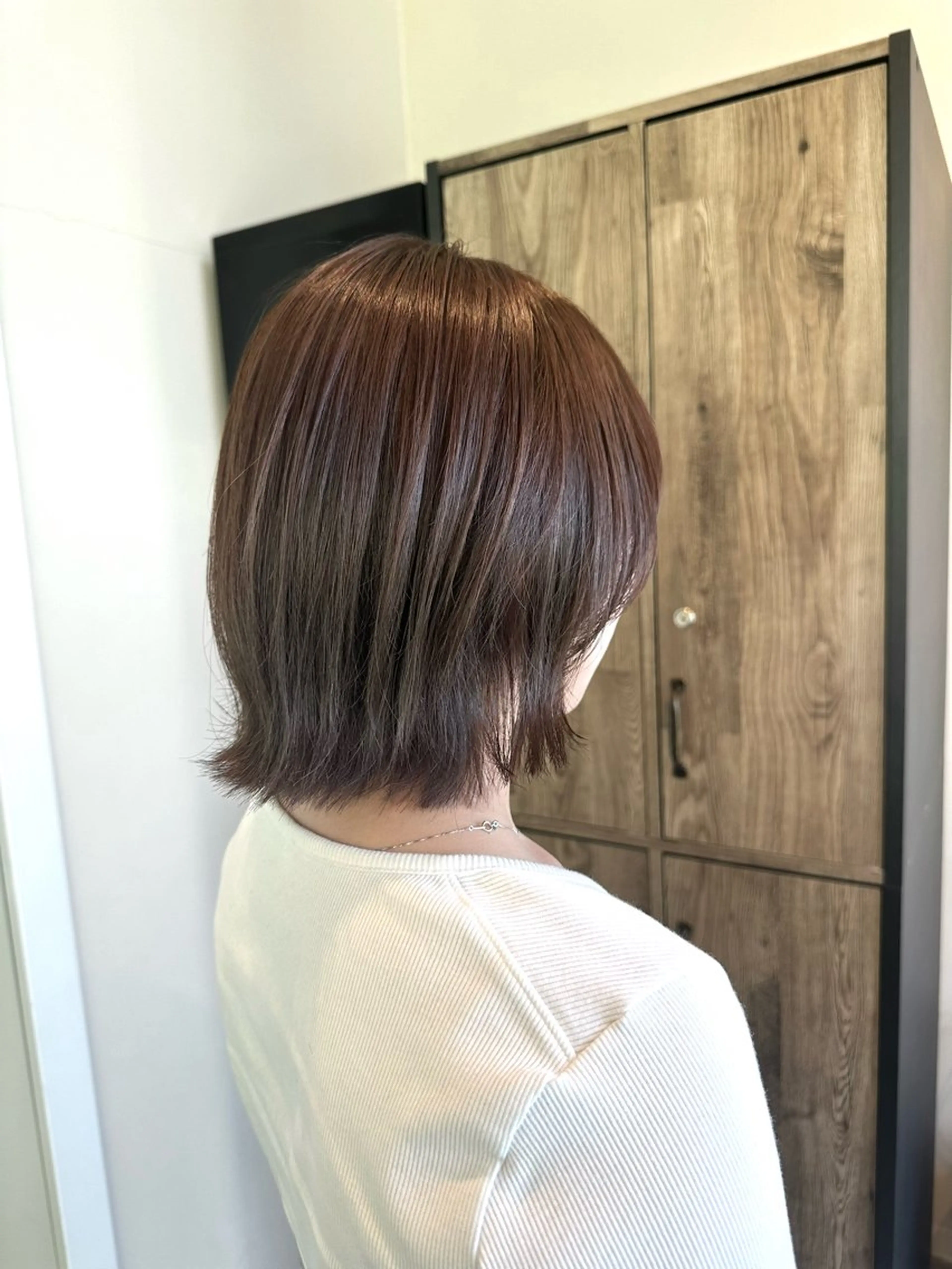ミディアム カラー カット ヘアカラー トリートメント ✨髪質改善/ブリーチ /ショート高山のヘアスタイル