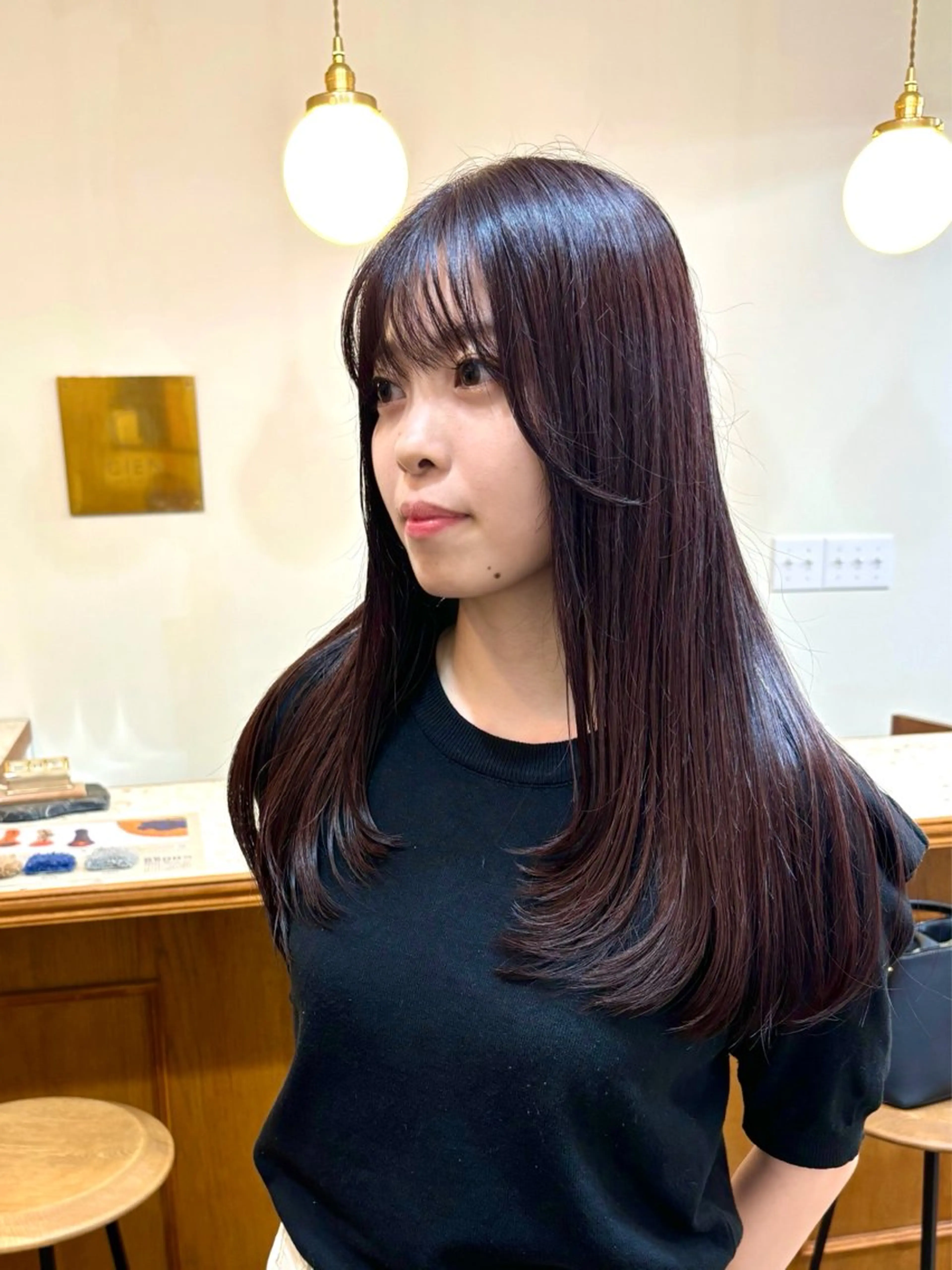 ロング カラー レッドカラー レイヤーカット CIEN所属・ayano🫧 《CIEN》のヘアスタイル