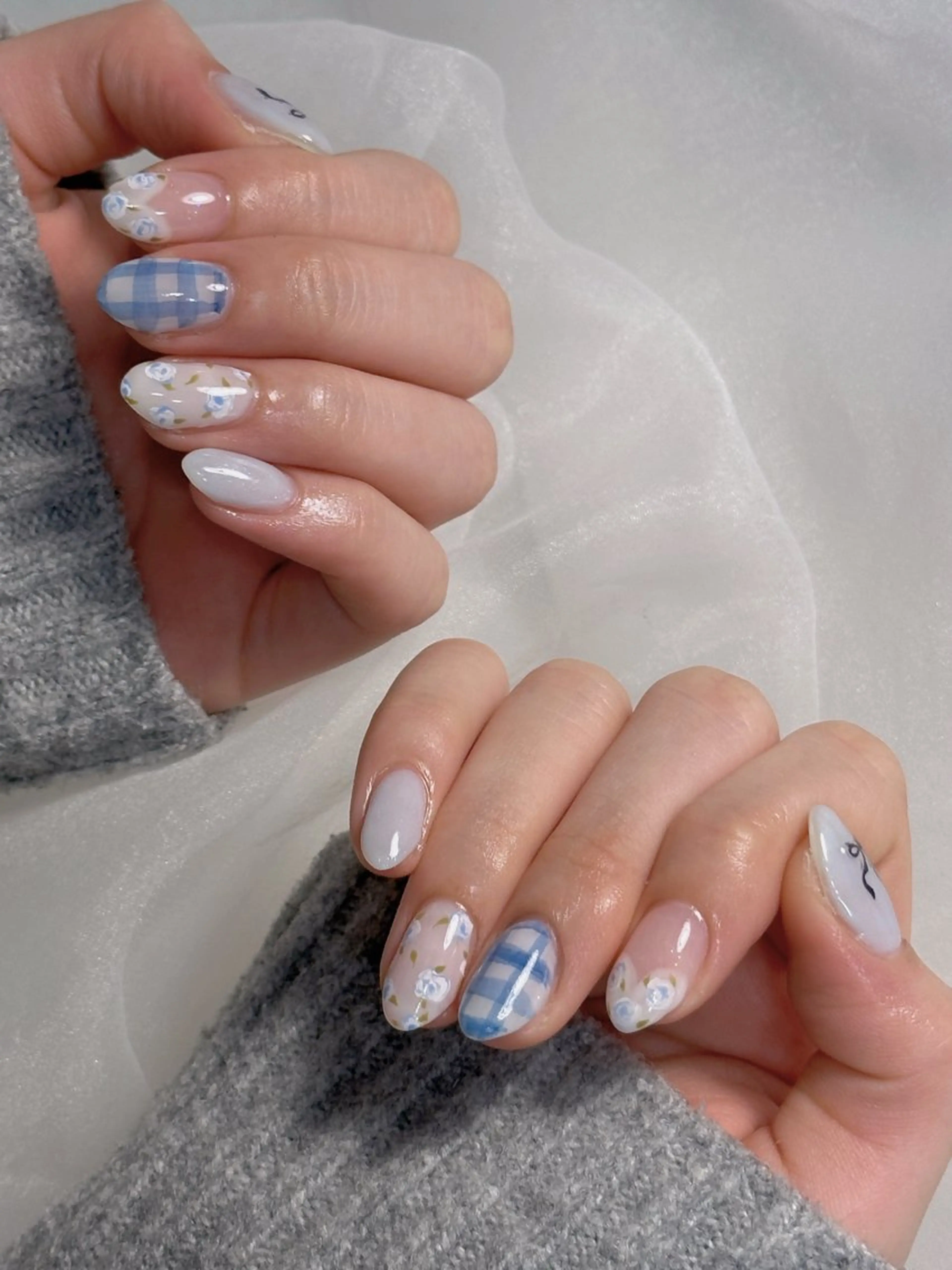 ネイル 🩵ニヨ ネイル ☁️のネイルデザイン