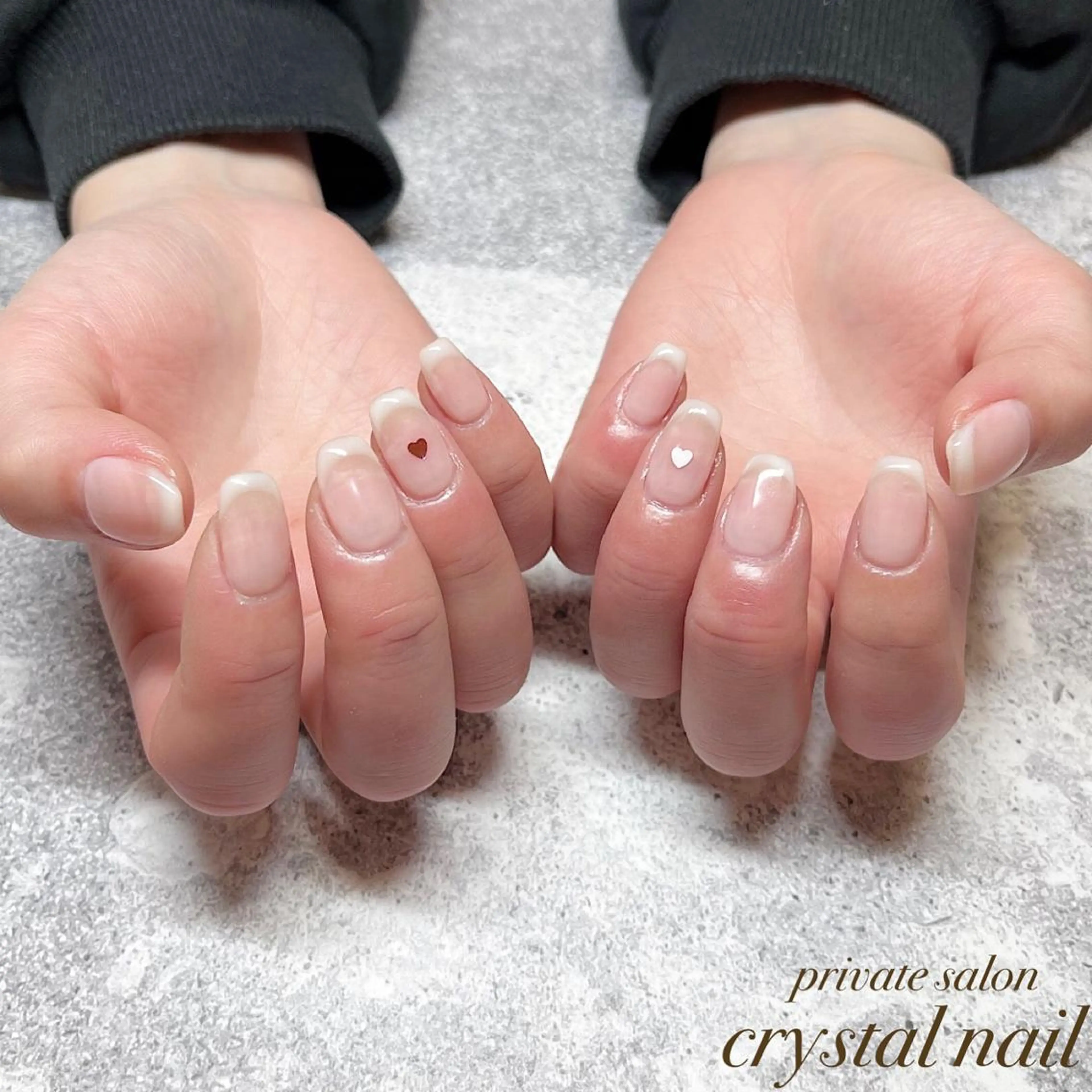 ネイル フレンチネイル Crystal Nailのネイルデザイン