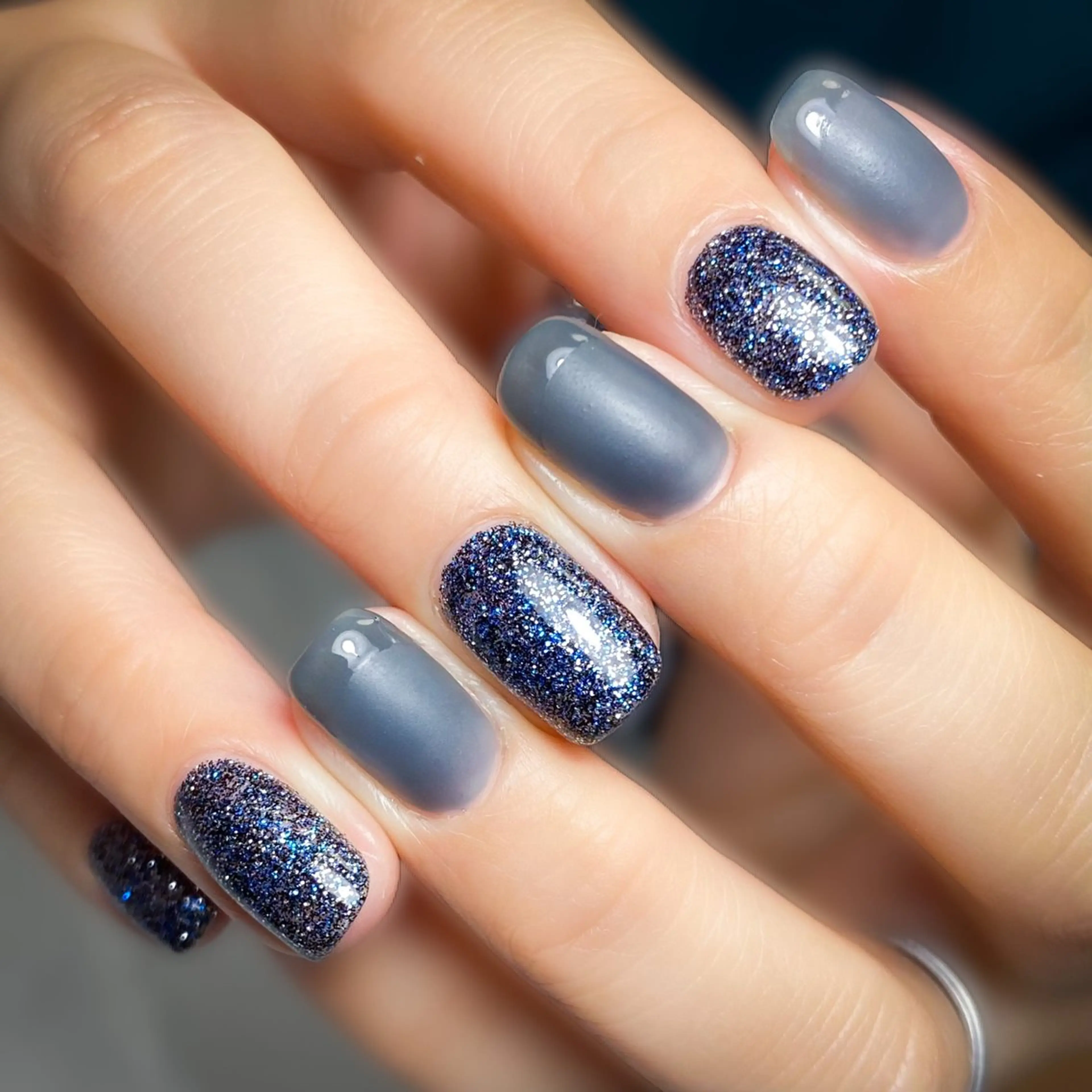 ネイル フレンチネイル ラメ(グリッター) マットネイル ワンカラーネイル ハンドネイル &.nail/ ニュアンス/持込み可のネイルデザイン