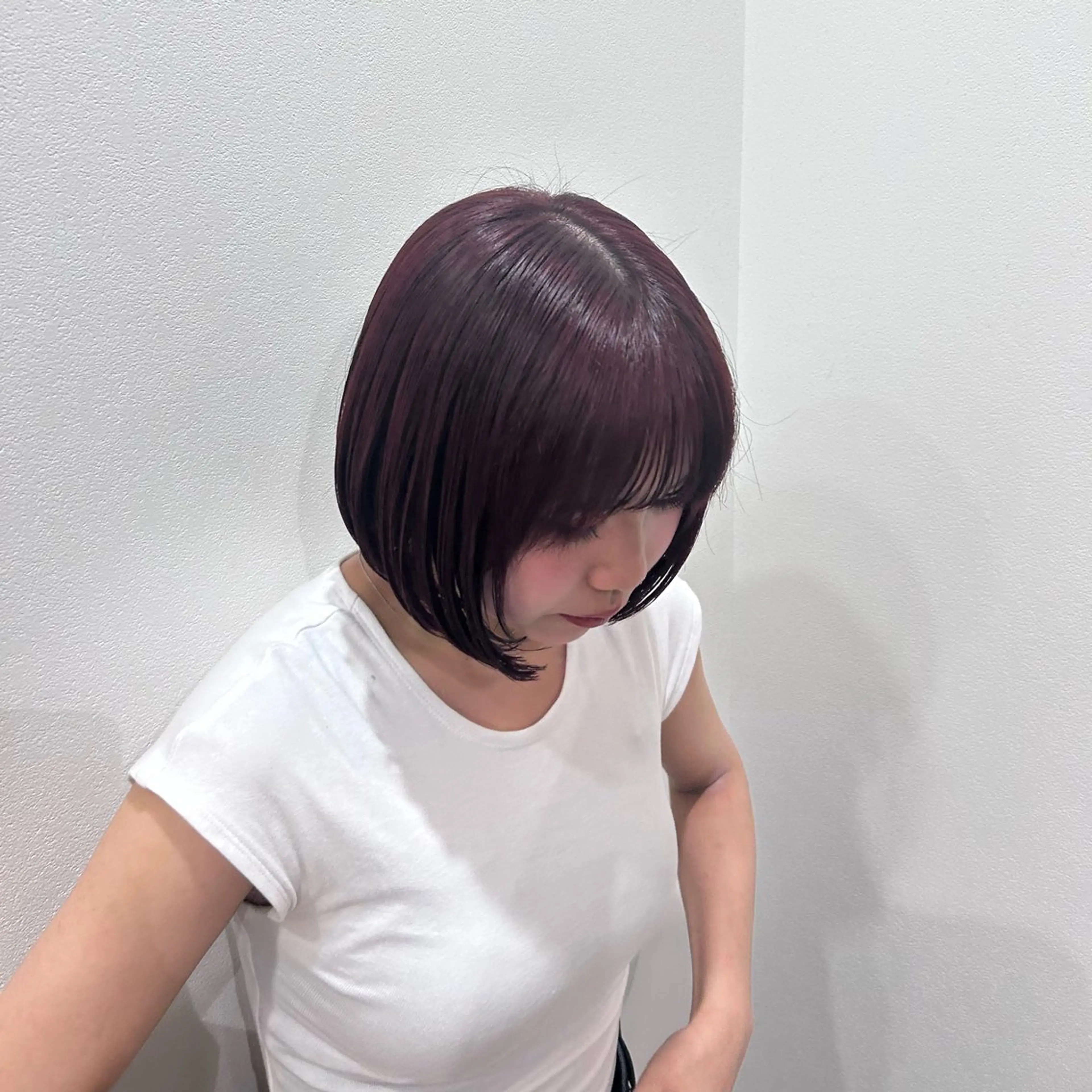 カラー ブリーチ ブリーチなしカラー 矢谷 莉帆のヘアスタイル