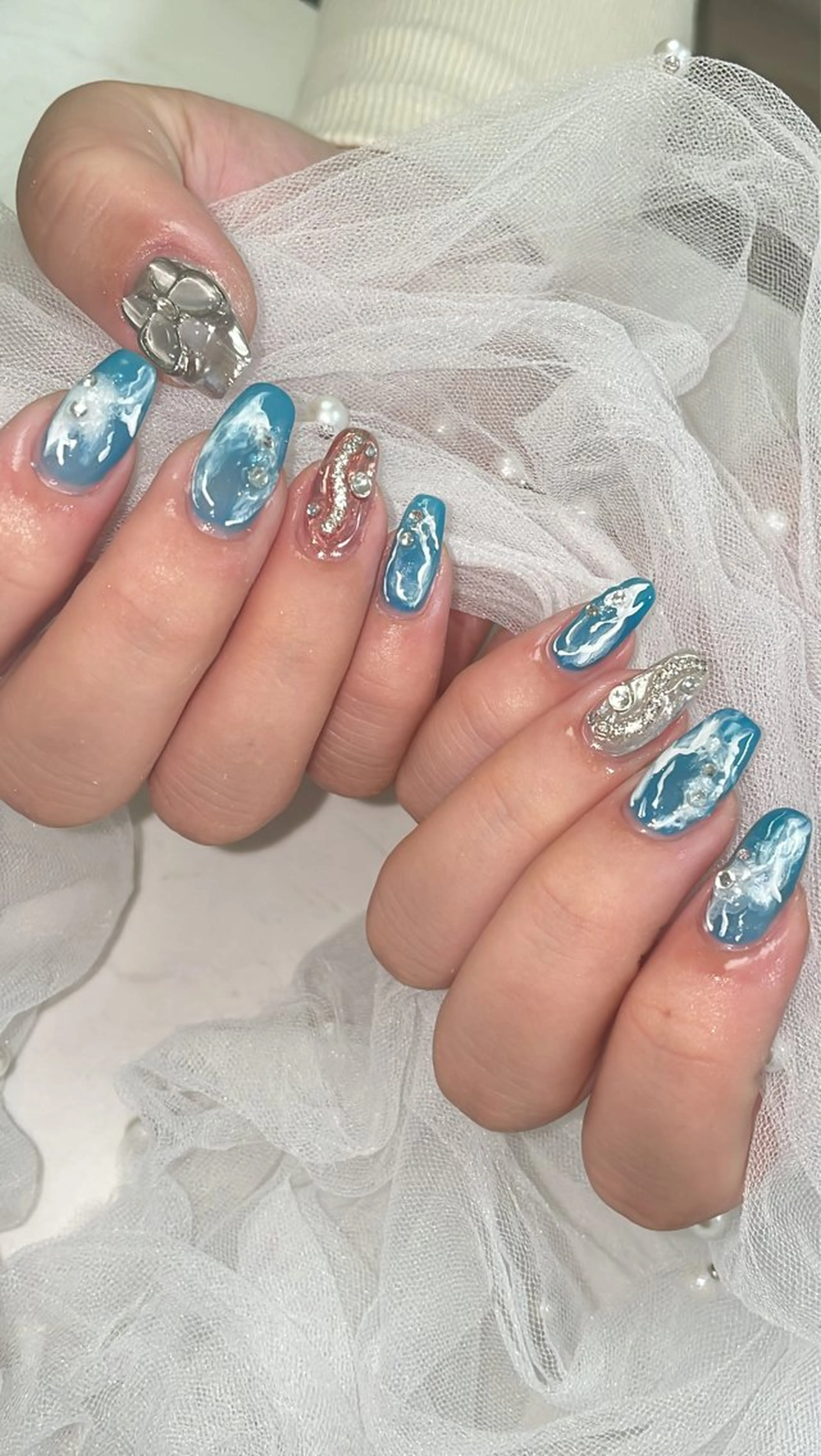 ネイル ハンドネイル ネイルサロンエクラ 🫧Shizukaのネイルデザイン