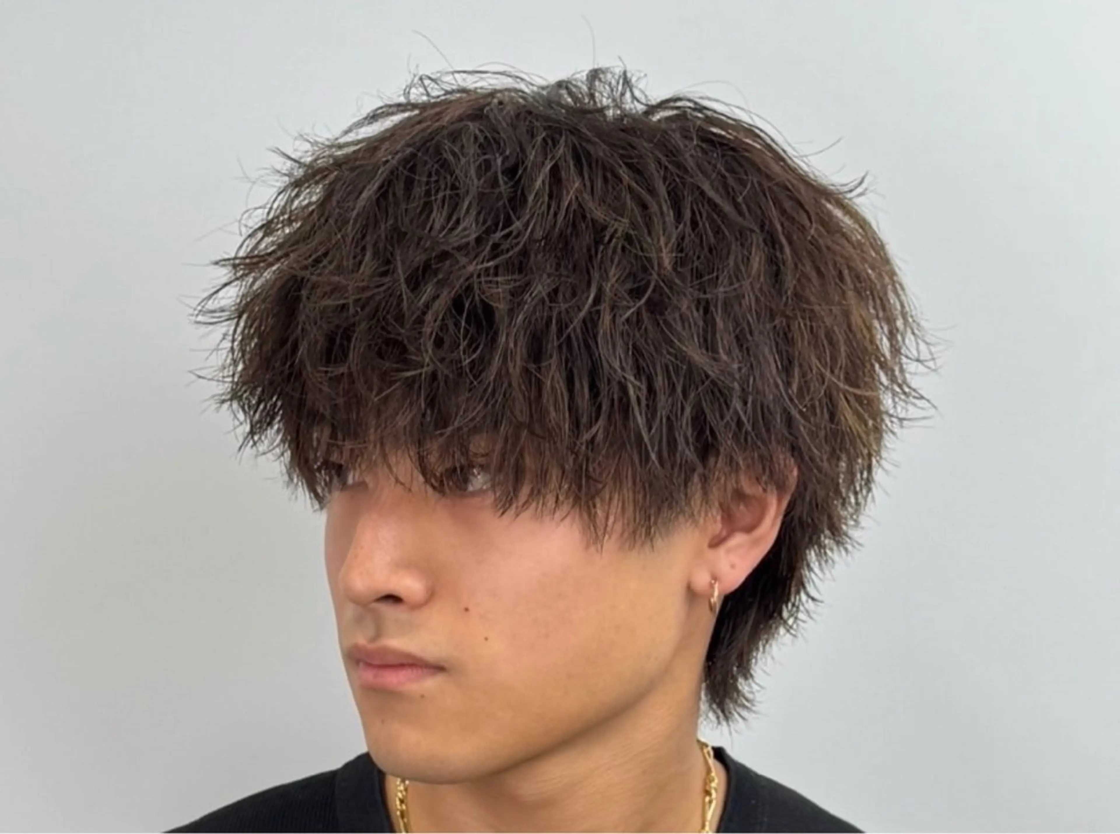 カラー メンズ マッシュ ブラウンカラー カット ヘアカラー REGNO by GLANZ所属・上猶 大颯のヘアスタイル