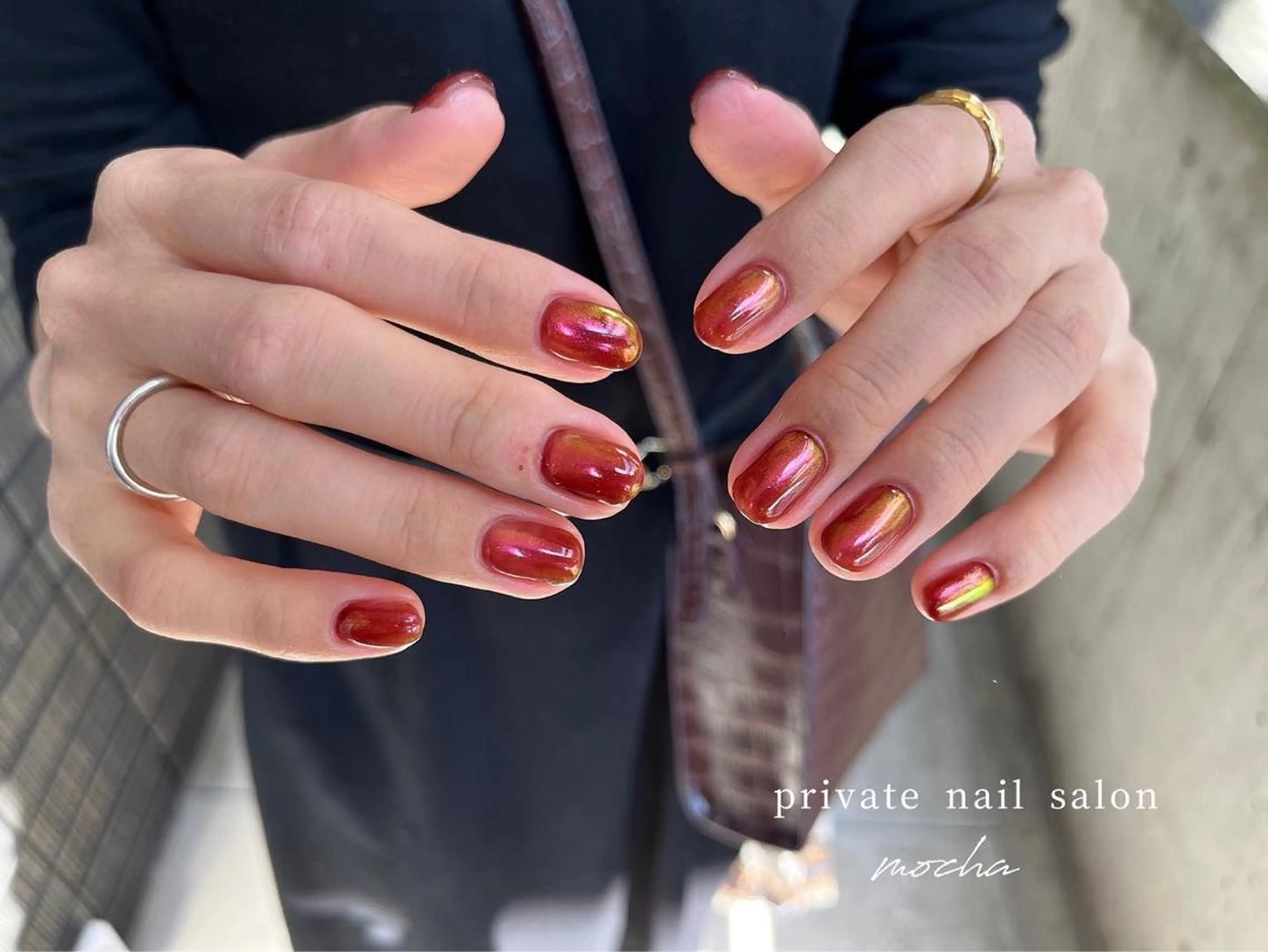 ネイル アートネイル カジュアル チークネイル フレンチネイル ジェルネイル ハンドネイル mocha nailのネイルデザイン