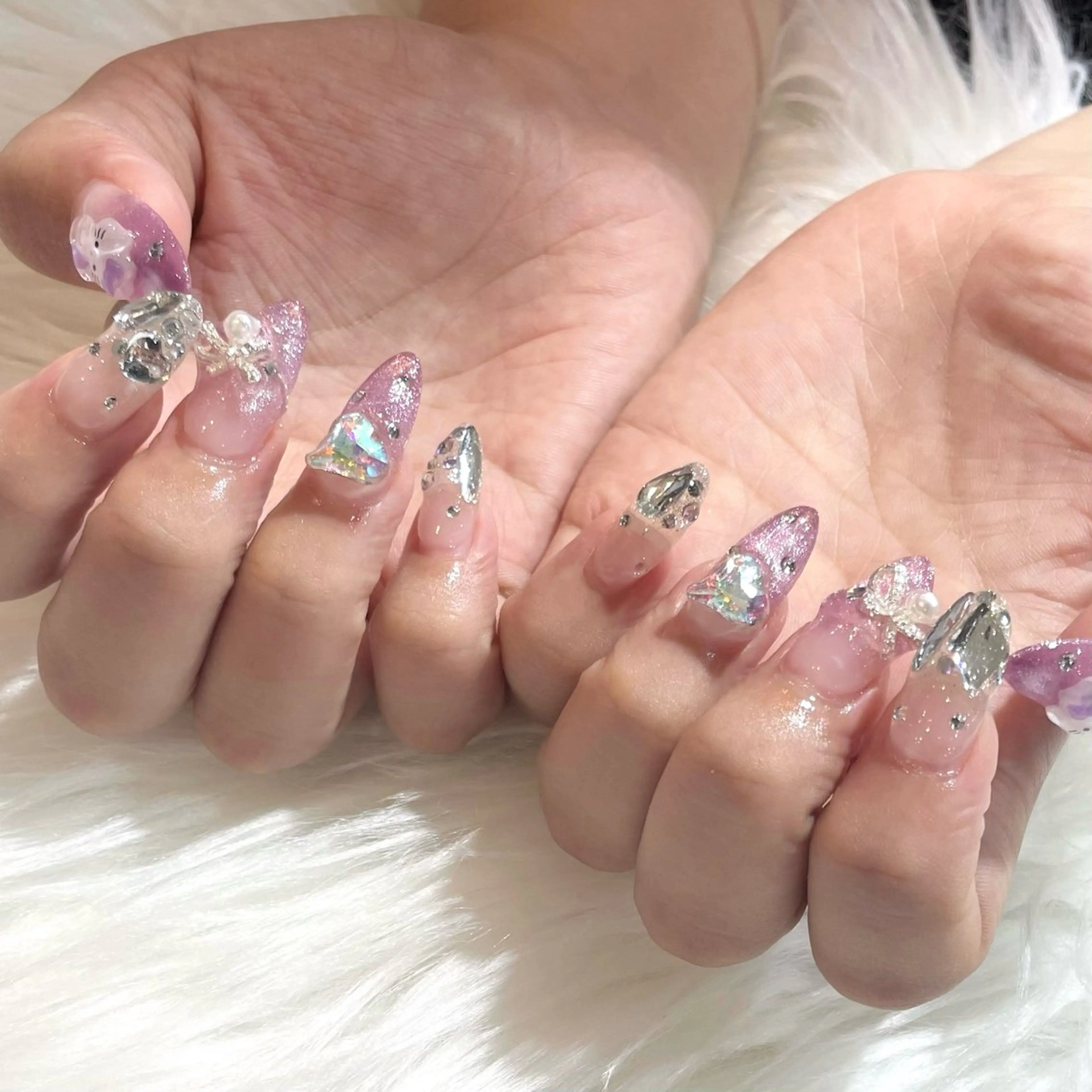 ネイル 長さ出し ネイルチップ ハンドネイル jujur HARUKA🌸のネイルデザイン